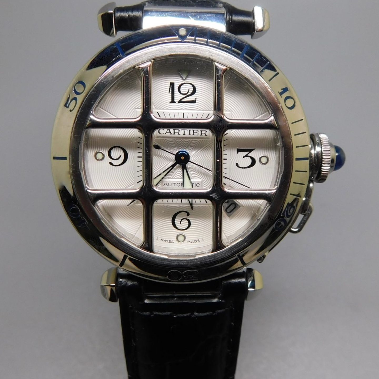 Cartier Pasha 2379 (2000) - Onbekend wijzerplaat 38mm Staal (3/4)