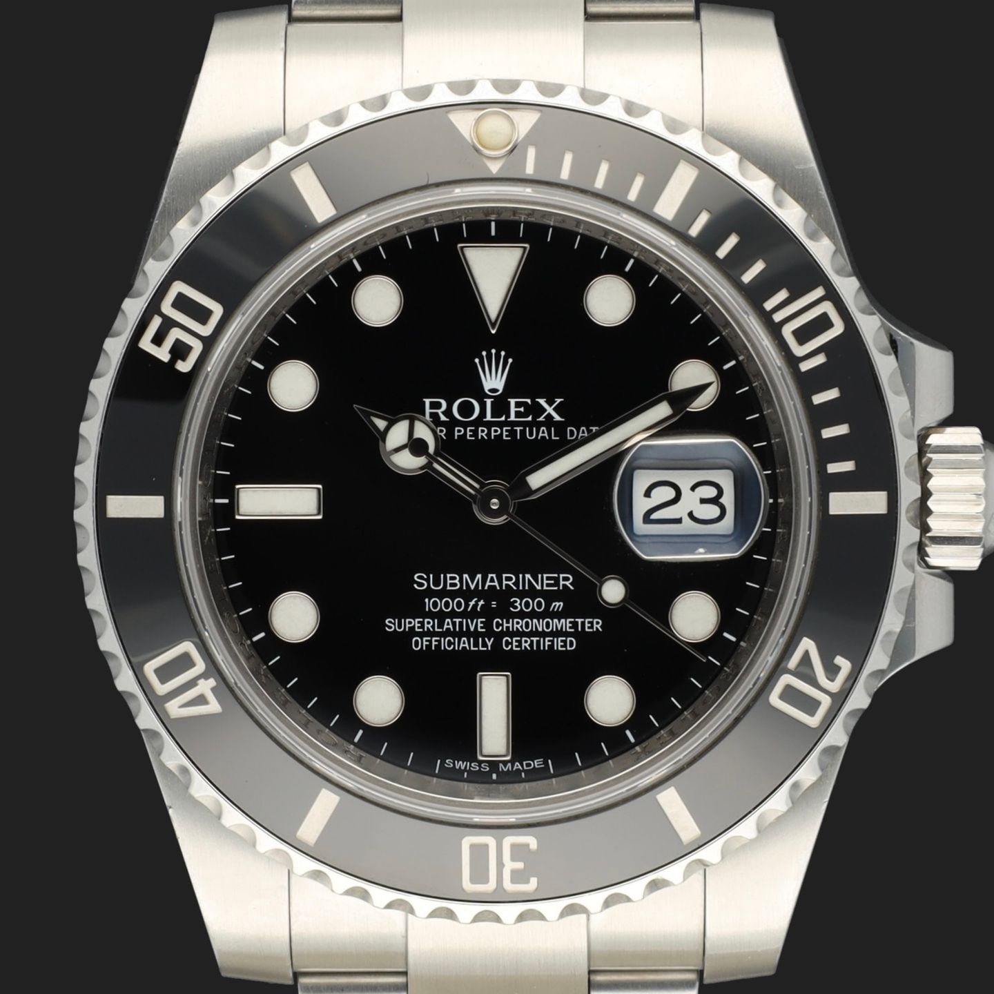 Rolex Submariner Date 116610LN (2013) - Zwart wijzerplaat 40mm Staal (2/8)