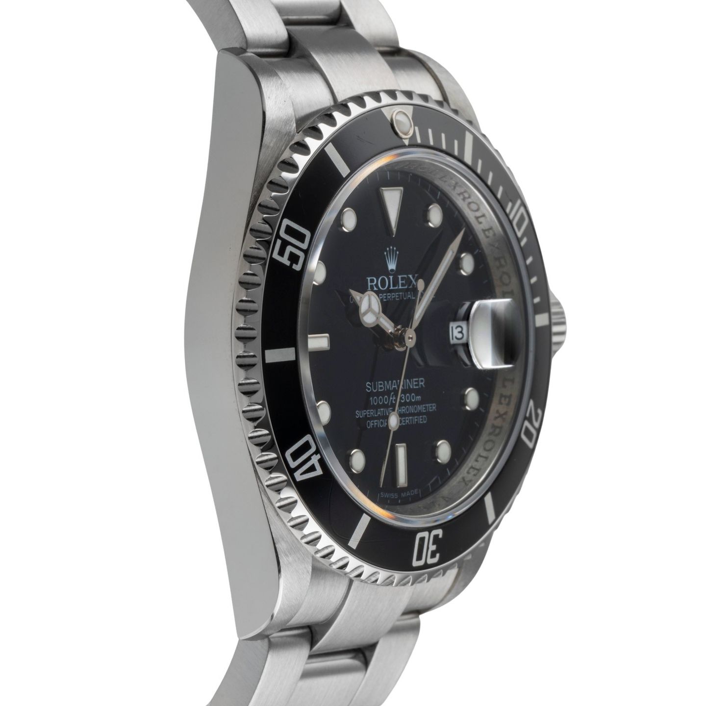 Rolex Submariner Date 16610T (2009) - Zwart wijzerplaat 40mm Staal (7/8)