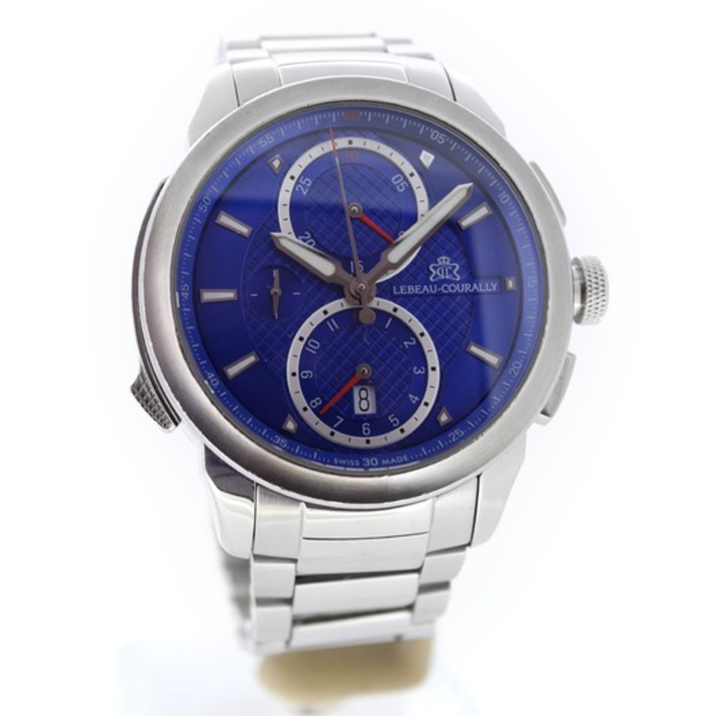 Lebeau-Courally Unknown LC04/2-30-C1-D12 (Unknown (random serial)) - Blue dial 43 mm Steel case (5/7)