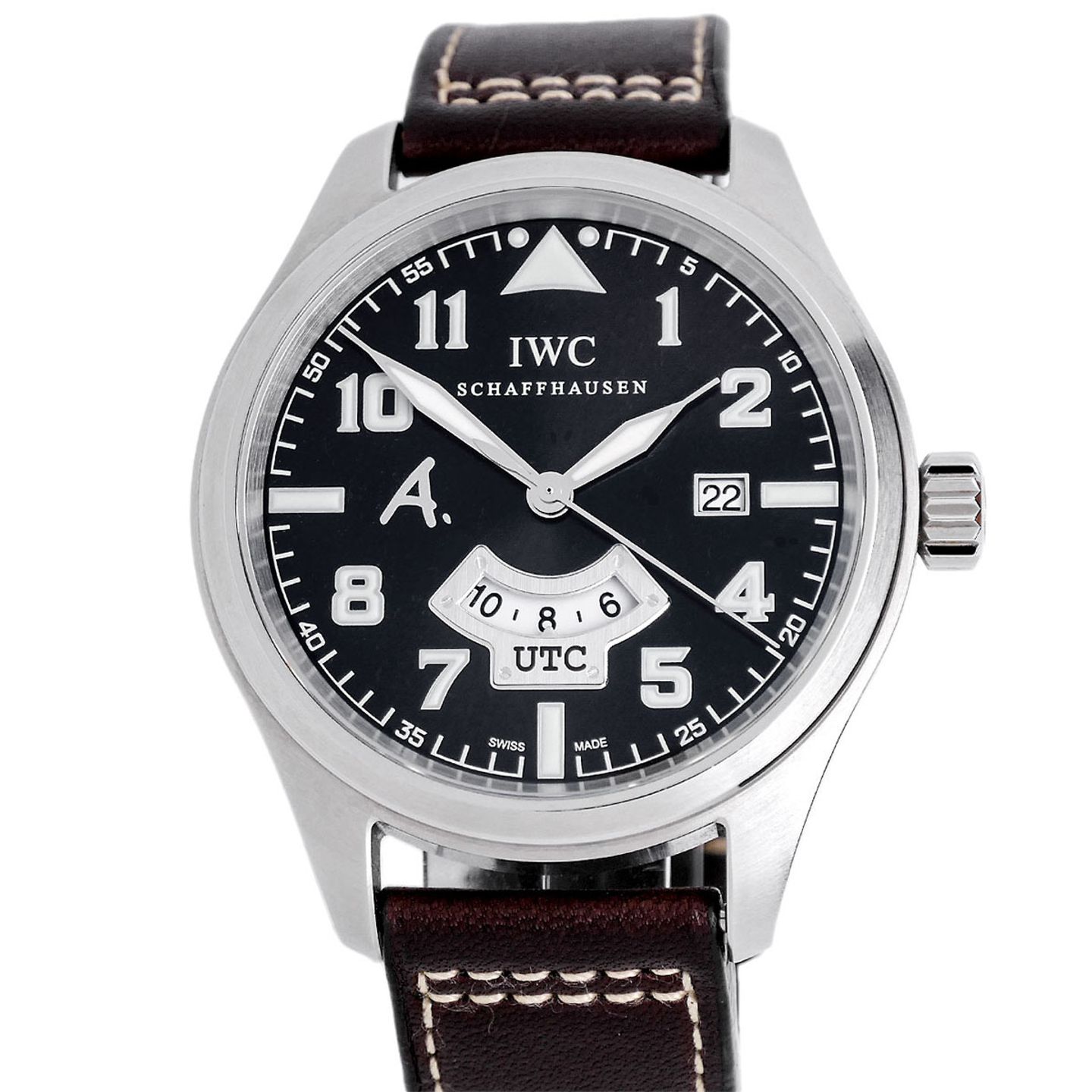 IWC Pilot Spitfire UTC IW326104 (2007) - Brown dial 44 mm Steel case (1/6)
