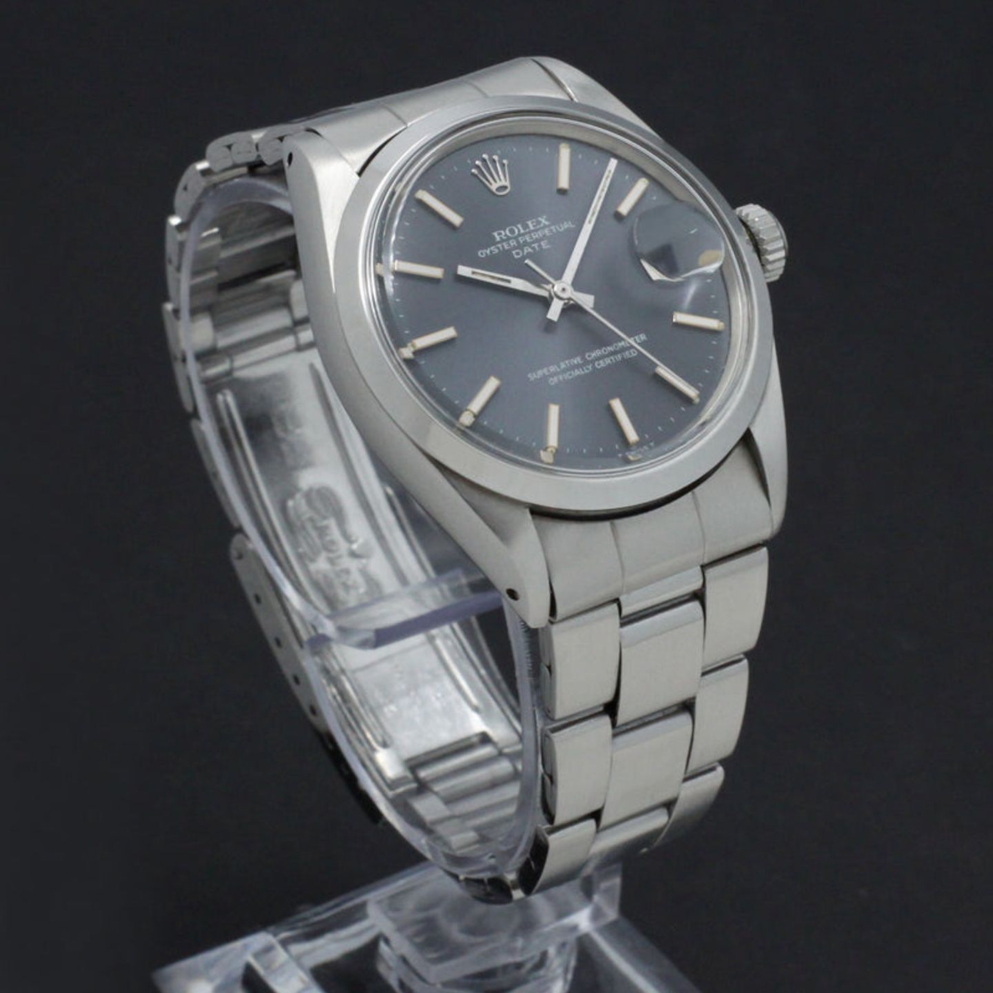 Rolex Oyster Perpetual Date 1500 (1970) - Blauw wijzerplaat 34mm Staal (3/7)