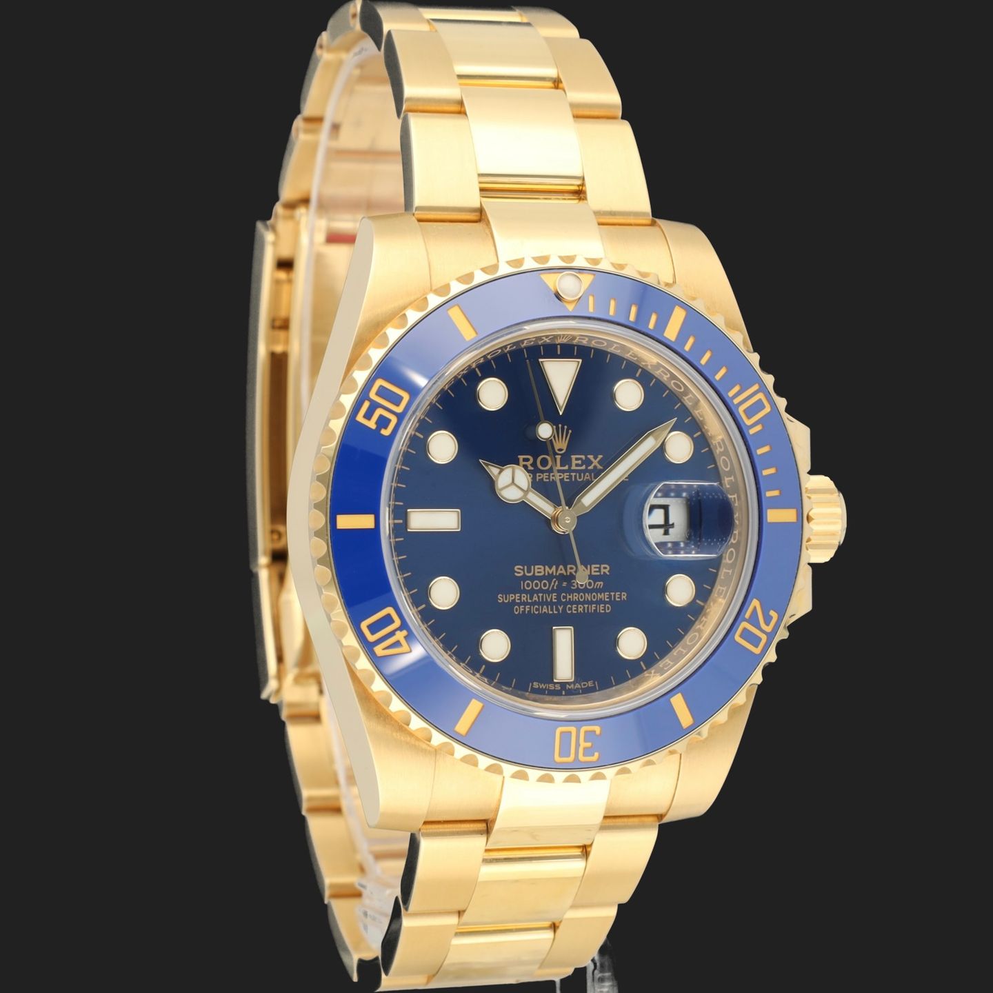 Rolex Submariner Date 116618LB (2020) - 40 mm Yellow Gold case (4/8)