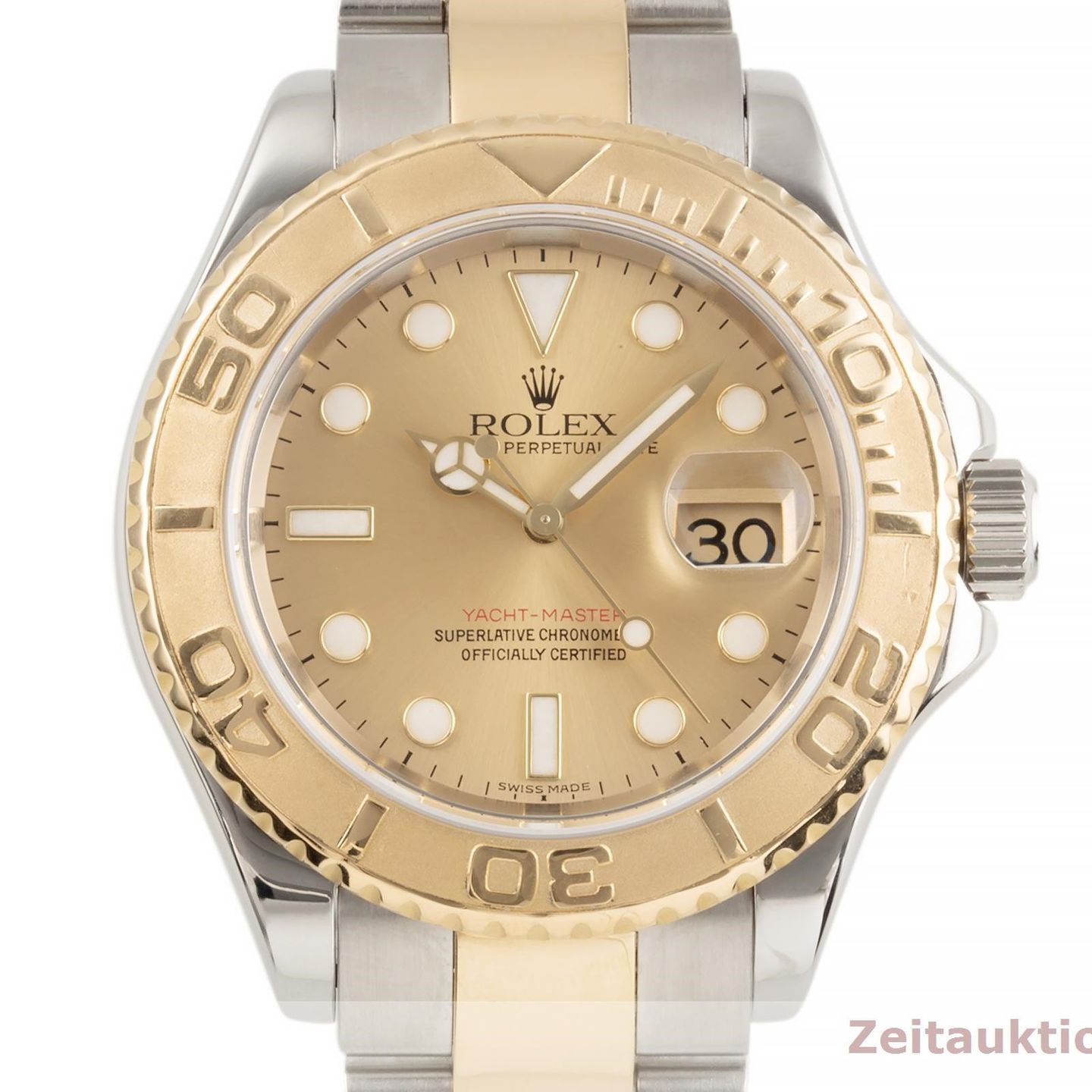 Rolex Yacht-Master 40 16623 (Unknown (random serial)) - Champagne dial 40 mm Gold/Steel case (8/8)