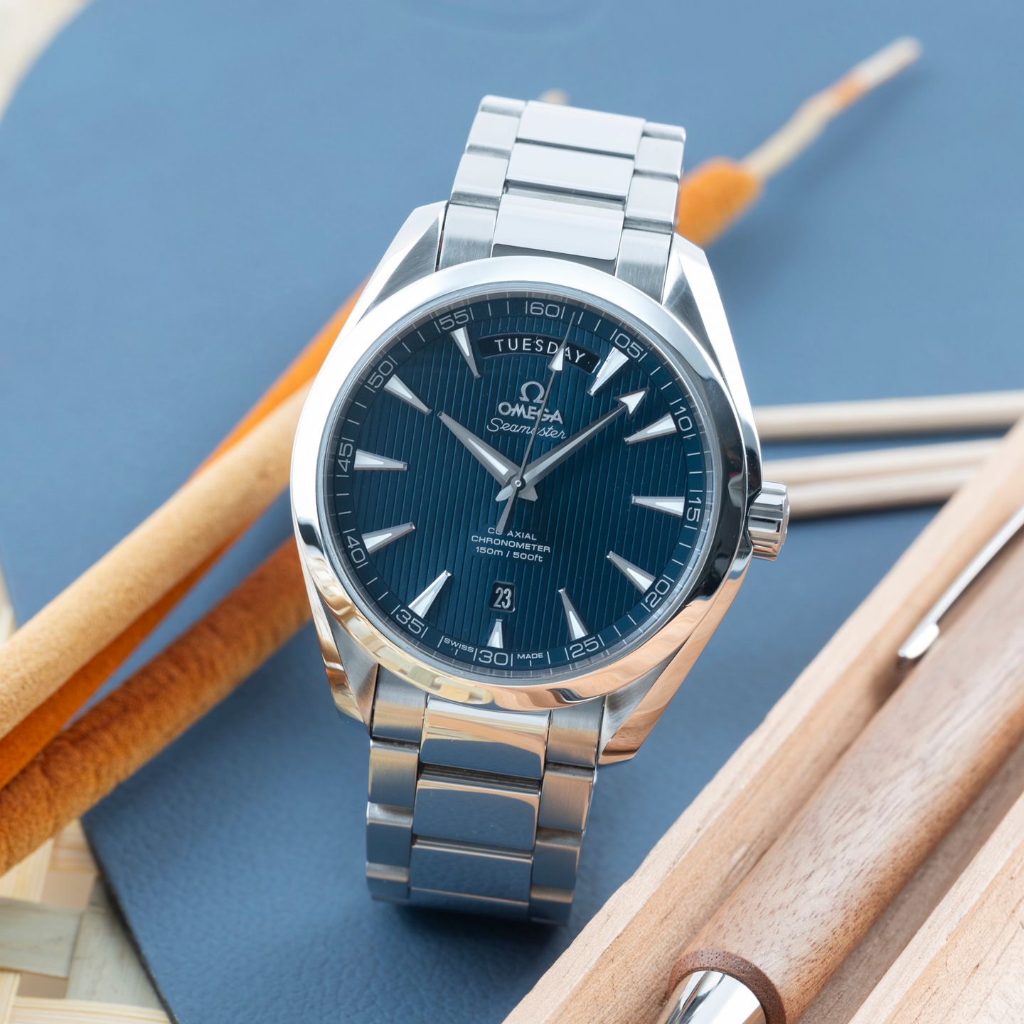 Omega Seamaster Aqua Terra 231.10.42.22.03.001 (Unknown (random serial)) - Blue dial 42 mm Steel case (1/8)