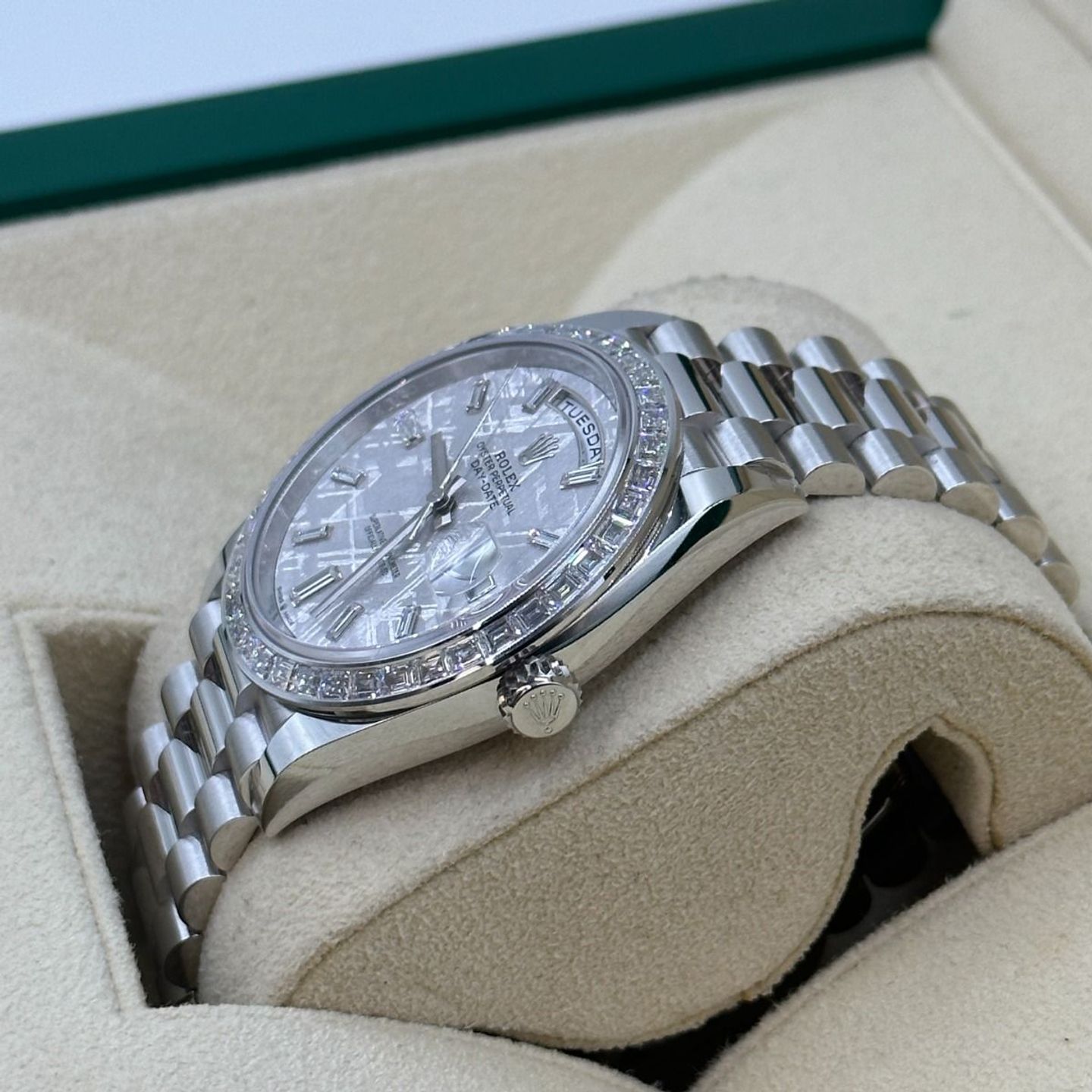 Rolex Day-Date 40 228396TBR (2022) - Grey dial 40 mm Platinum case (6/8)