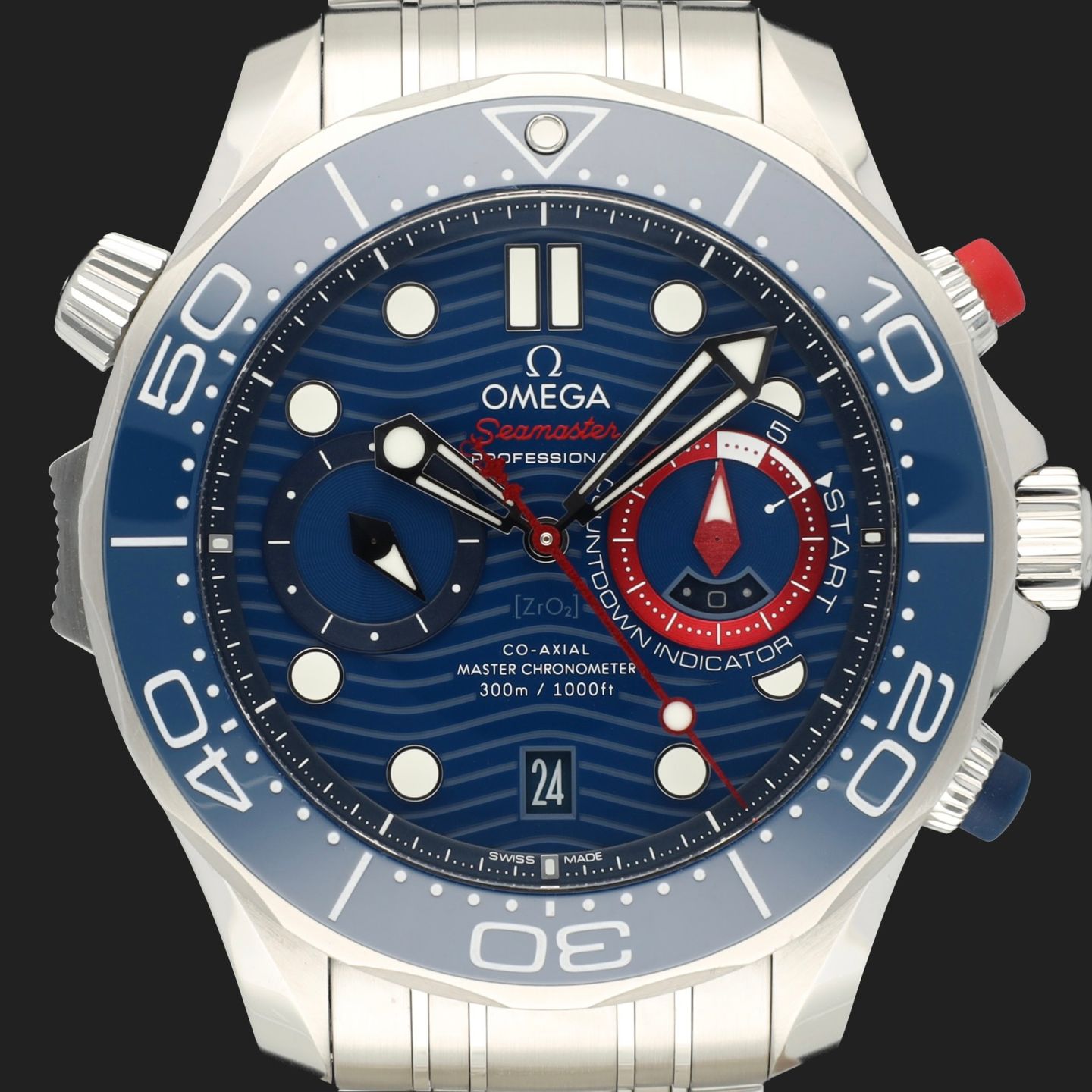 Omega Seamaster Diver 300 M 210.30.44.51.03.002 (2023) - Blauw wijzerplaat 44mm Staal (2/8)