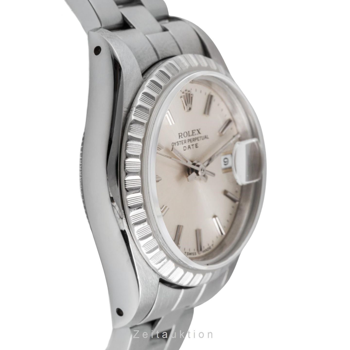 Rolex Oyster Perpetual Lady Date 69240 (1991) - Silver dial 26 mm Steel case (6/8)