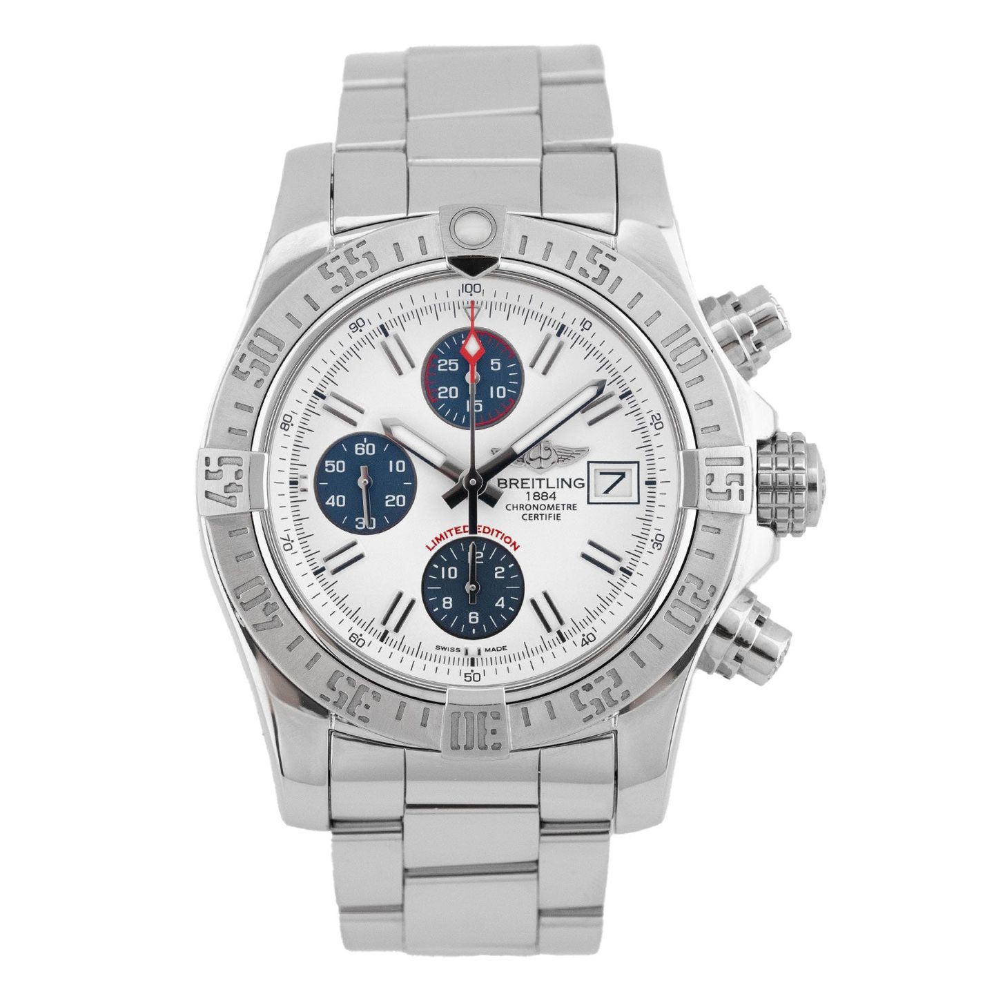 Breitling Avenger II A1338111/BC33/152S (2015) - Zwart wijzerplaat 43mm Staal (1/5)