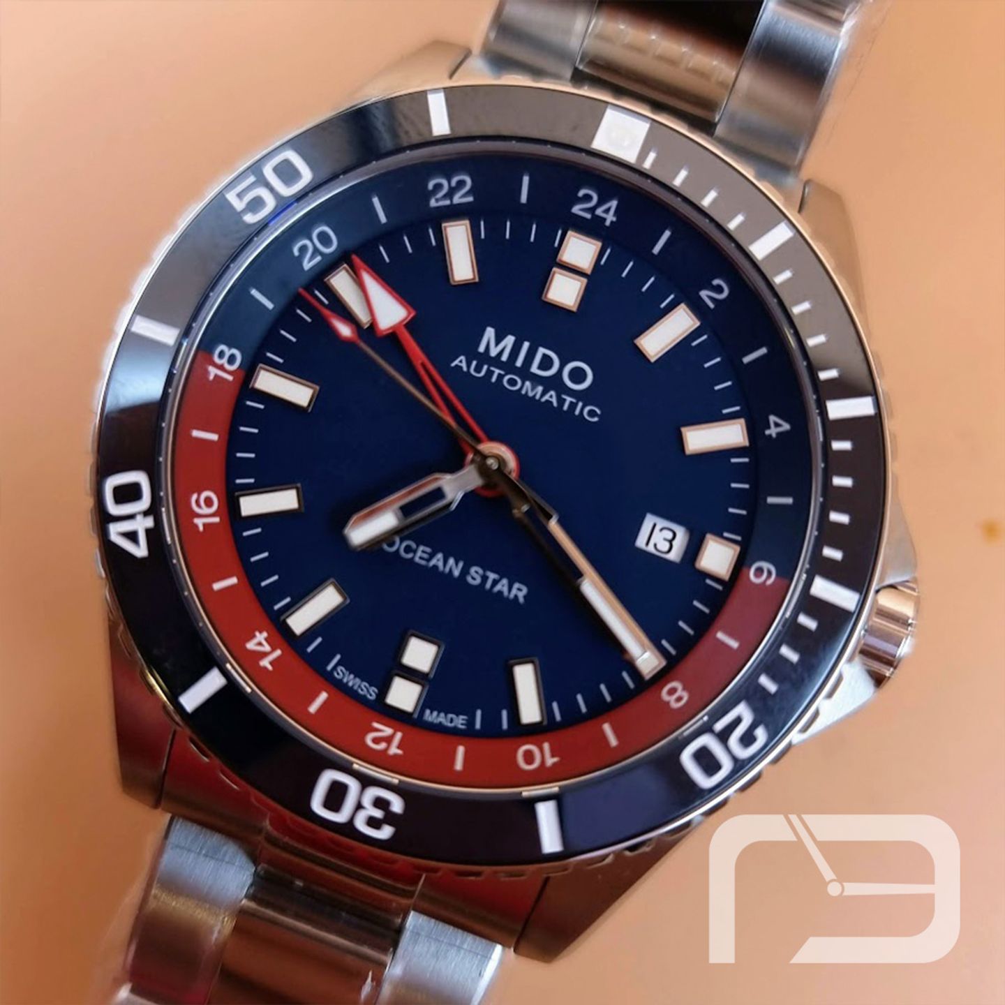 Mido Ocean Star GMT M026.629.11.041.00 (2024) - Blue dial 44 mm Steel case (1/8)