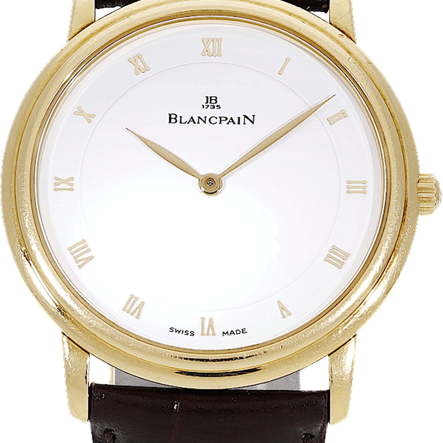 Blancpain Villeret Ultra-Slim 0071-1418-55 (1993) - White dial 35 mm Yellow Gold case (2/5)
