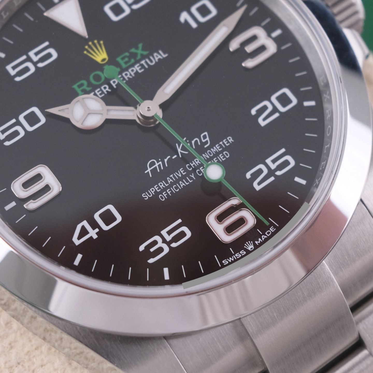 Rolex Air-King 126900 (2024) - Zwart wijzerplaat 40mm Staal (5/8)