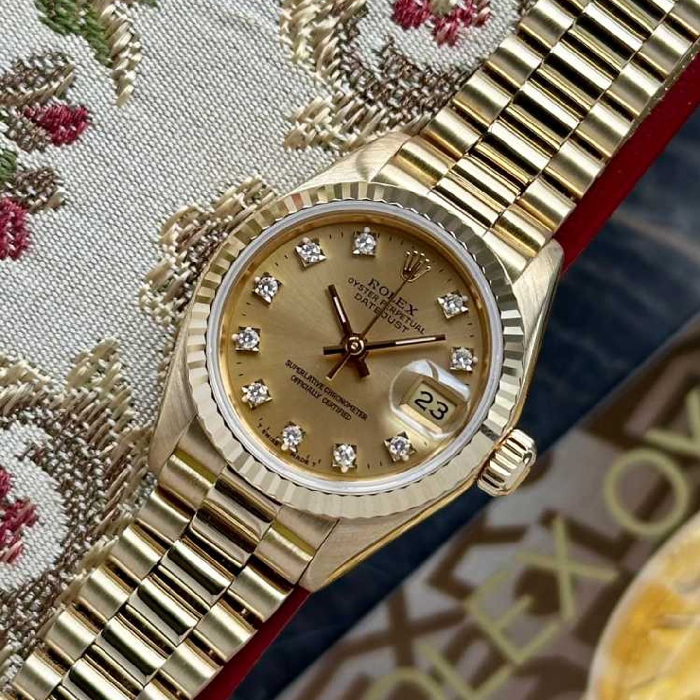 Rolex Lady-Datejust 69178 (1988) - Goud wijzerplaat 26mm Geelgoud (5/8)