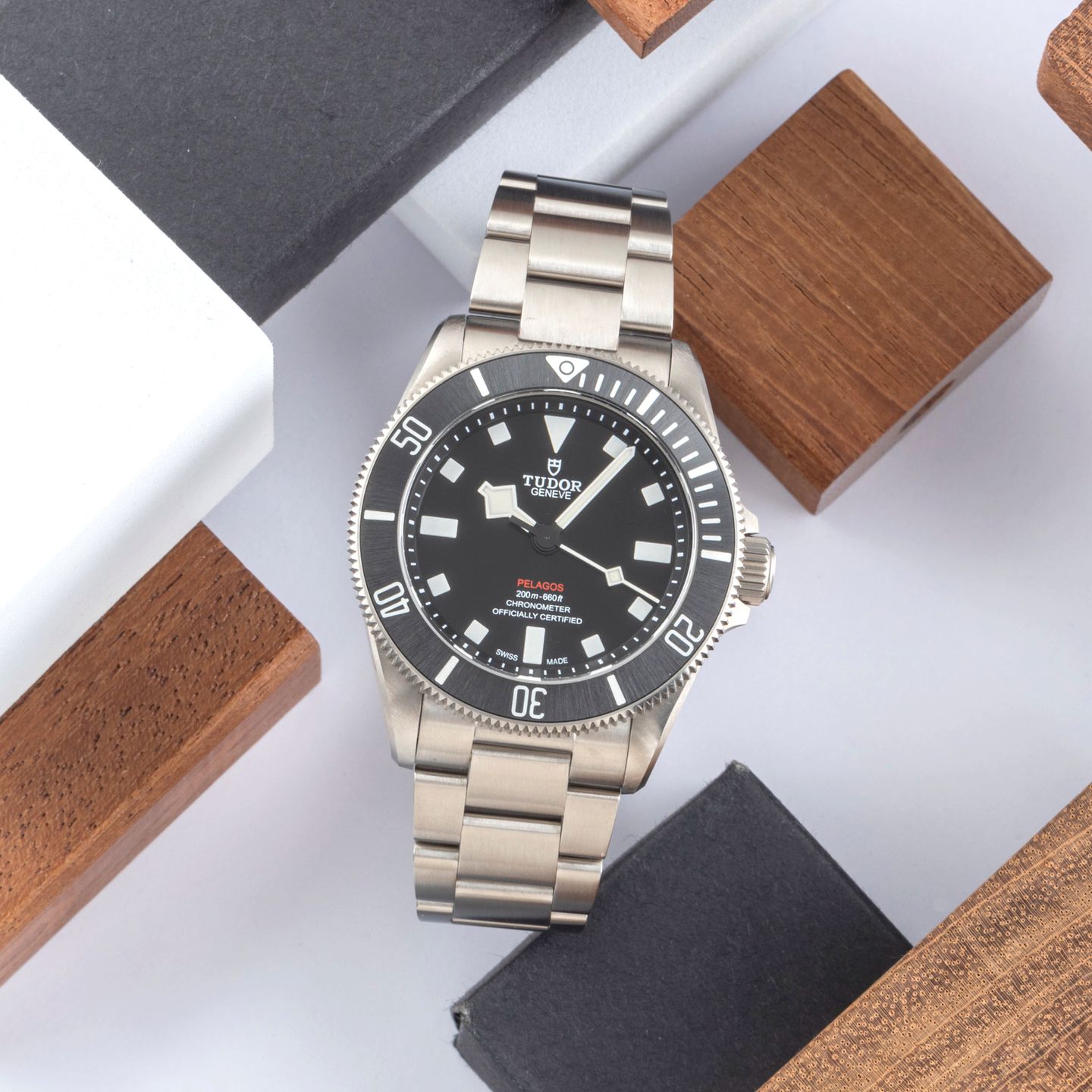 Tudor Pelagos 25407N (Onbekend (willekeurig serienummer)) - Zwart wijzerplaat 39mm Titanium (1/8)