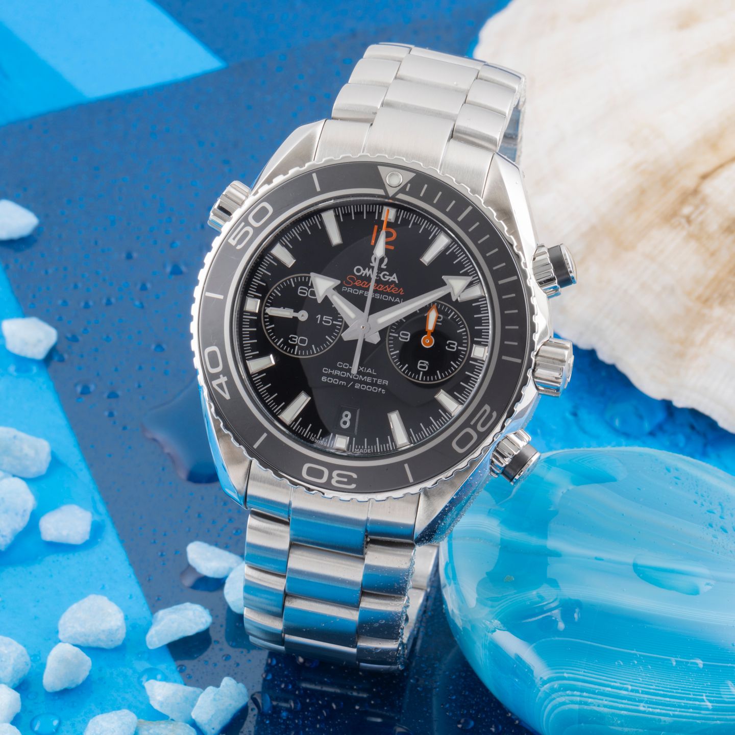 Omega Seamaster Planet Ocean Chronograph 232.30.46.51.01.003 (Onbekend (willekeurig serienummer)) - Zwart wijzerplaat 46mm Staal (1/8)