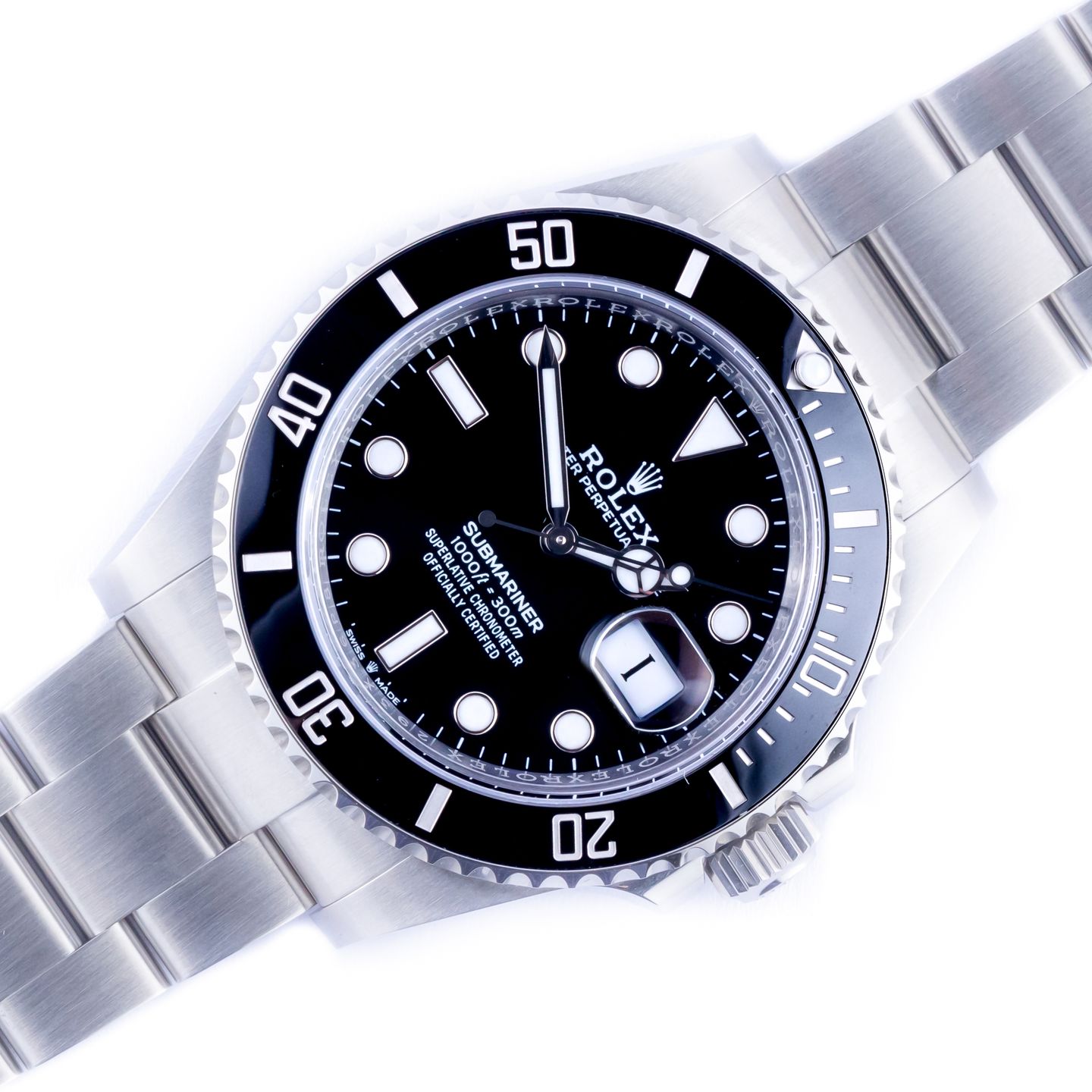 Rolex Submariner Date 126610LN (2024) - Zwart wijzerplaat 41mm Staal (1/8)