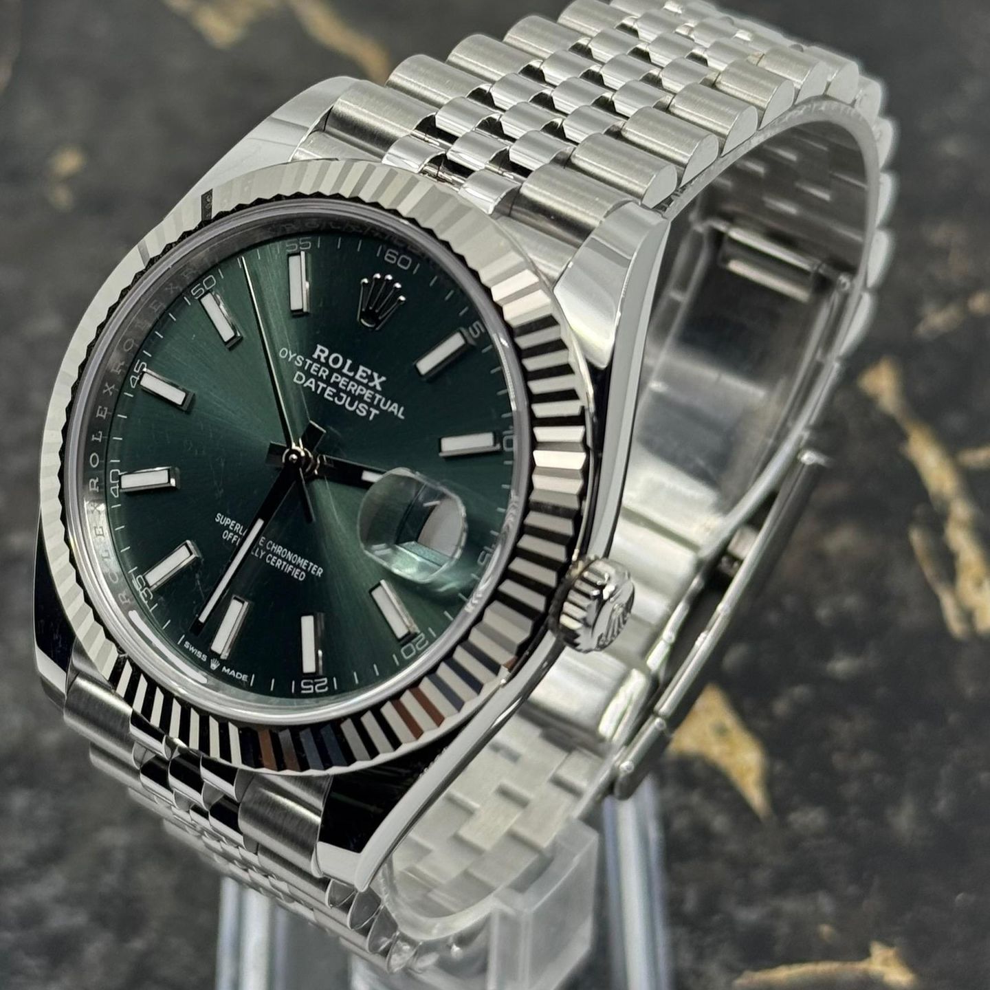 Rolex Datejust 41 126334 (2025) - Groen wijzerplaat 41mm Staal (4/8)