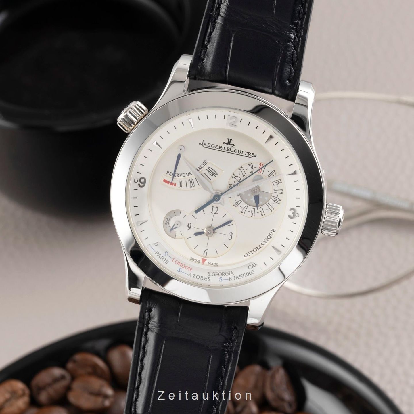 Jaeger-LeCoultre Master Geographic Q1508420 (Unknown (random serial)) - Silver dial 40 mm Steel case (1/8)