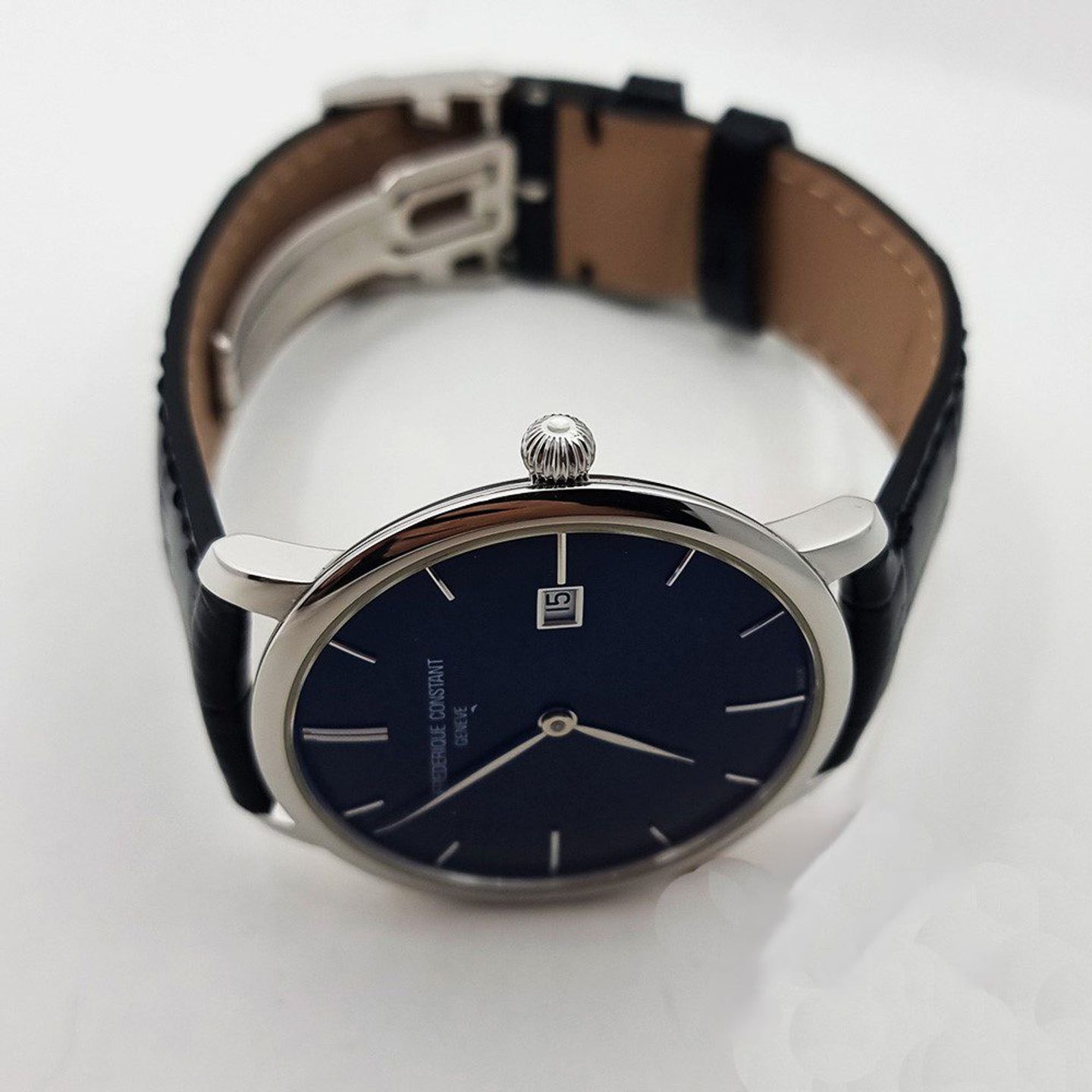 Frederique Constant Slimline Automatic FC-306G4S6 (2025) - Zwart wijzerplaat 40mm Staal (4/8)