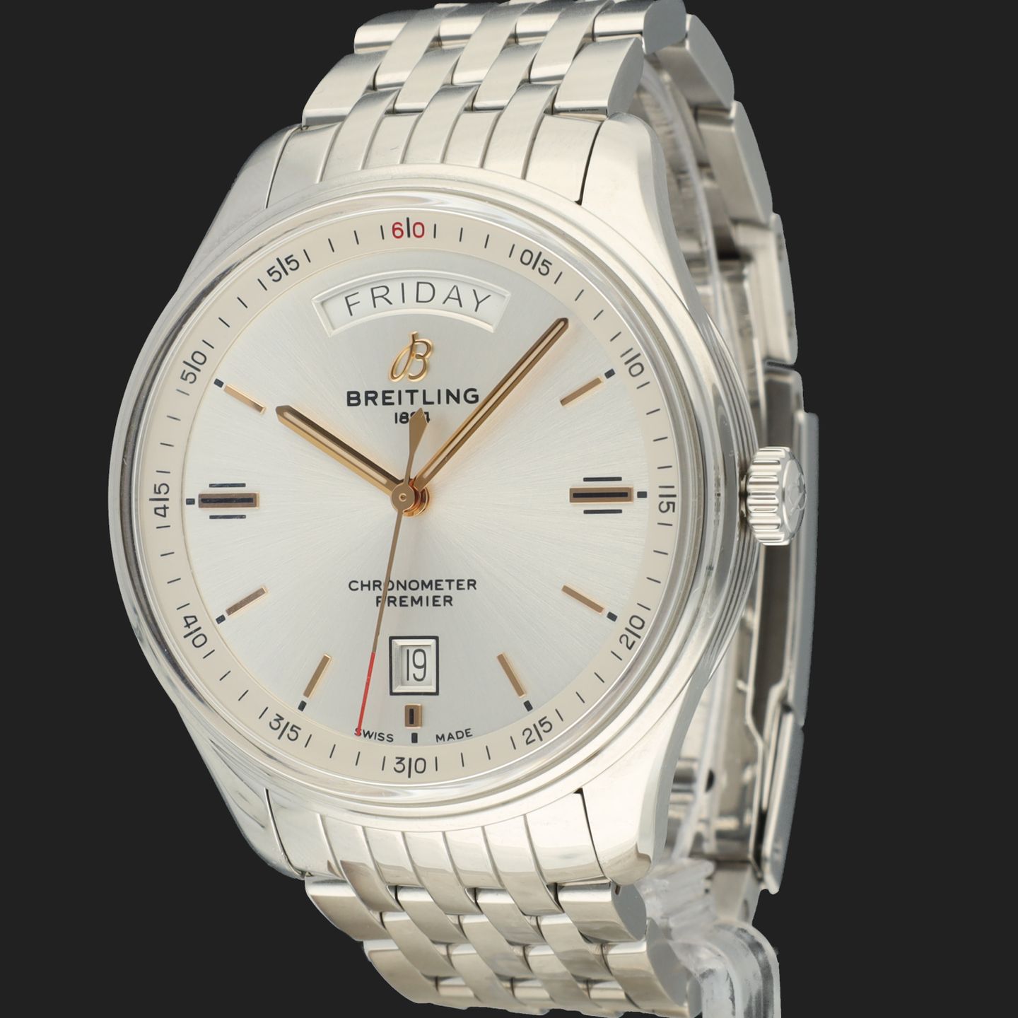 Breitling Premier Automatic 40 A45340211G1A1 (2023) - Zilver wijzerplaat 40mm Staal (1/8)