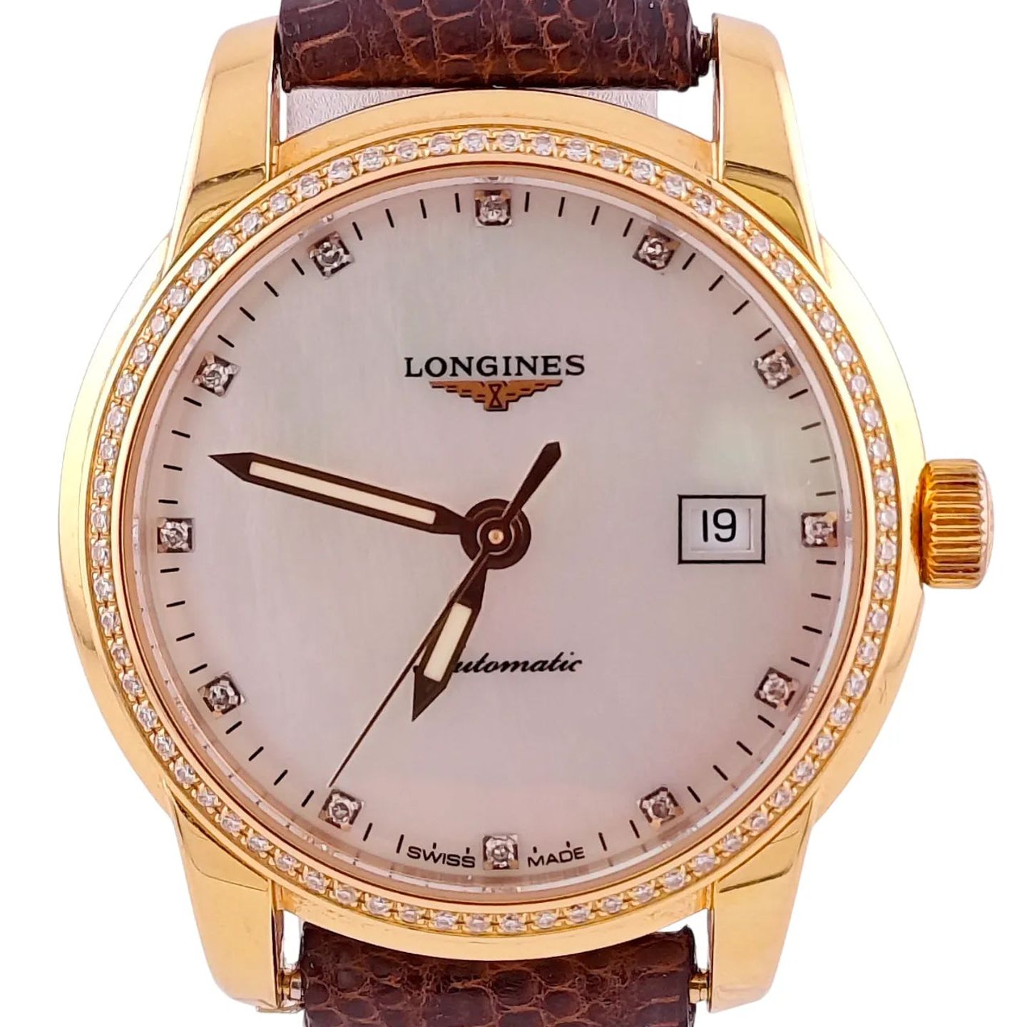 Longines Saint-Imier L2.563.9.87.3 (Unknown (random serial)) - Pearl dial 30 mm Rose Gold case (2/8)
