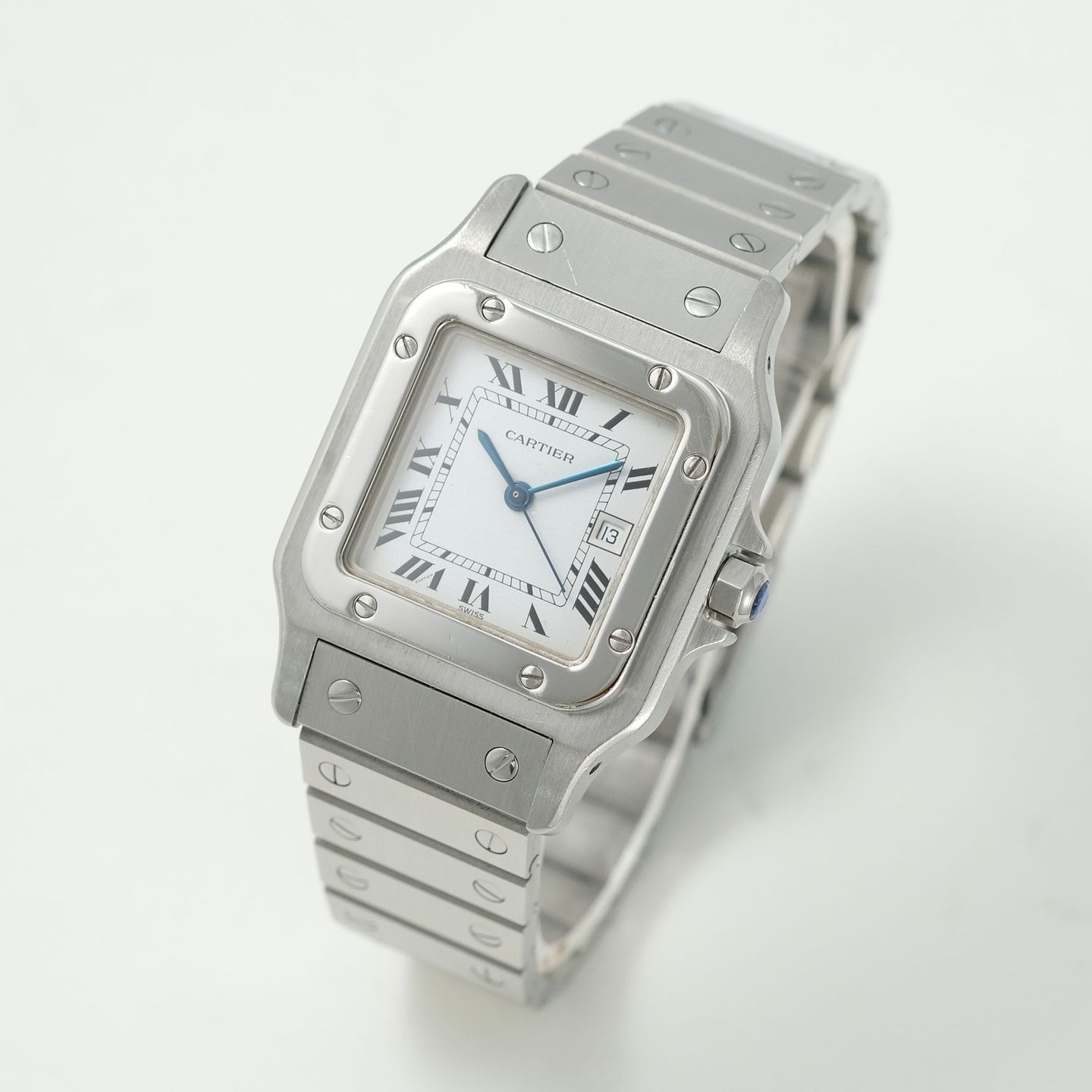 Cartier Santos 2960 (1980) - Wit wijzerplaat 41mm Staal (4/8)