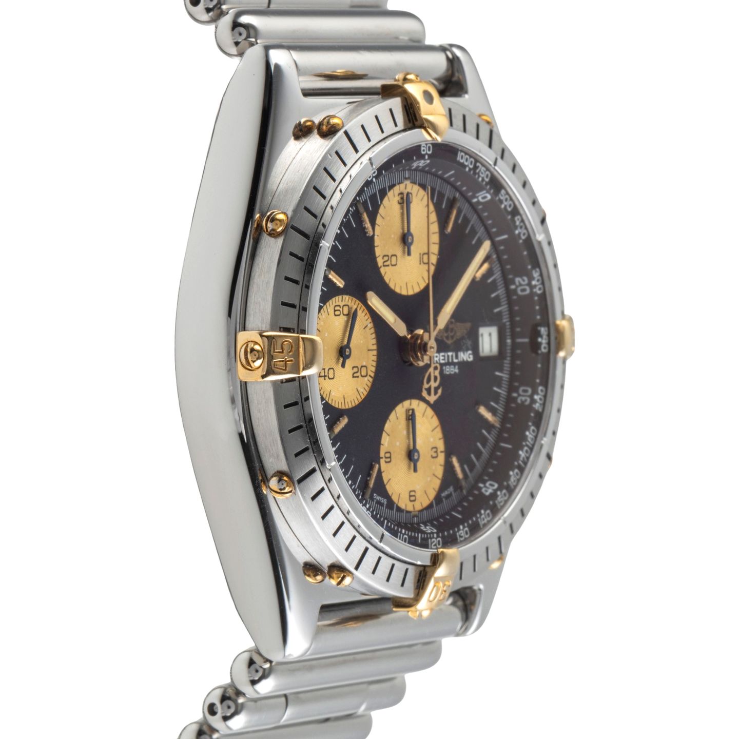 Breitling Chronomat B13047 (1995) - Zwart wijzerplaat 45mm Staal (7/8)