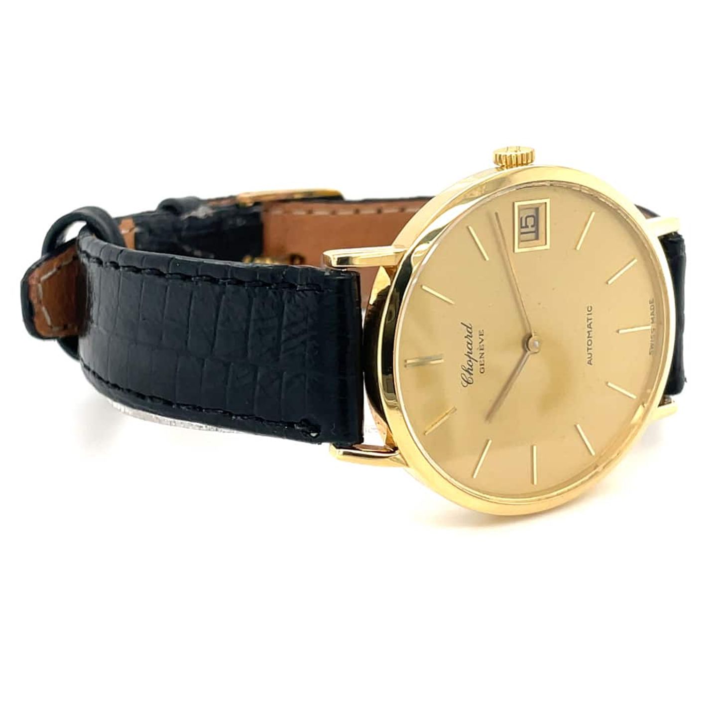 Chopard Vintage 1039 (1960) - Champagne dial 33 mm Yellow Gold case (3/8)