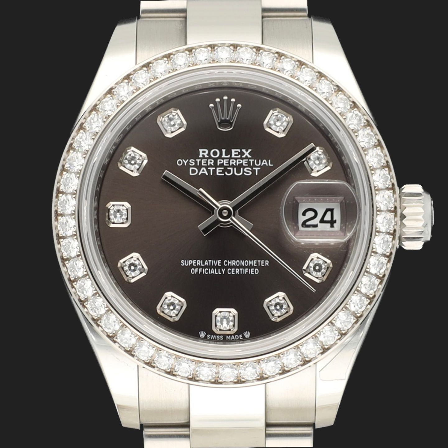 Rolex Lady-Datejust 279384RBR (2023) - Grijs wijzerplaat 28mm Staal (2/8)