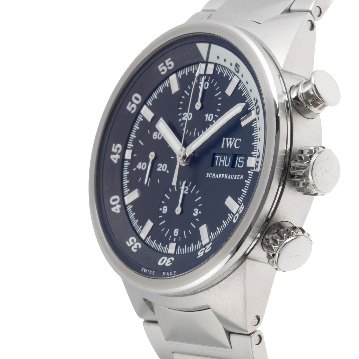 IWC Aquatimer Chronograph IW371928 (Onbekend (willekeurig serienummer)) - Zwart wijzerplaat 41mm Staal (6/8)