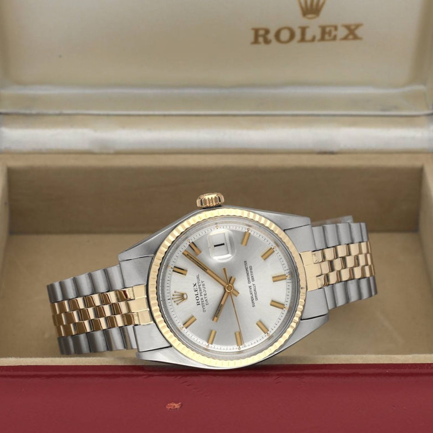 Rolex Datejust 1601 (1970) - Silver dial 36 mm Gold/Steel case (3/7)