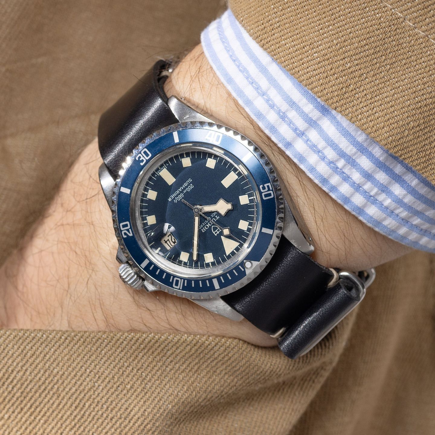Tudor Submariner 9411/0 (1978) - Blue dial 40 mm Steel case (3/8)