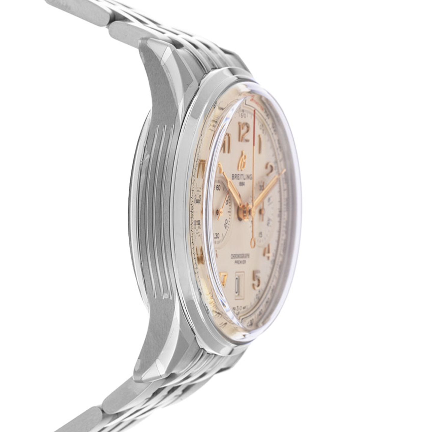 Breitling Premier AB0145211G1A1 (2023) - Yellow dial 42 mm Steel case (4/6)