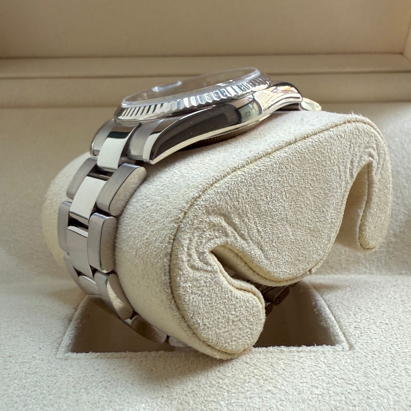 Rolex Day-Date 36 118239 (2002) - Blue dial 43 mm White Gold case (24/28)