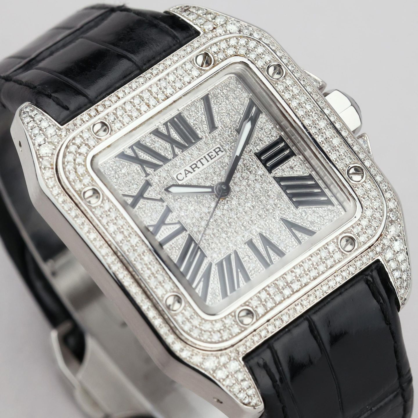 Cartier Santos 100 2656 (Unknown (random serial)) - 38 mm Steel case (3/8)