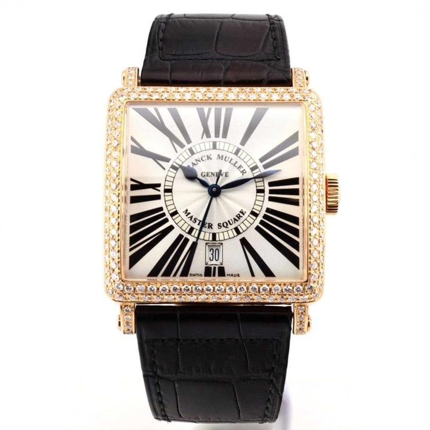 Franck Muller Master Square 6000 H SC DT (2008) - Silver dial 36 mm Rose Gold case (6/56)