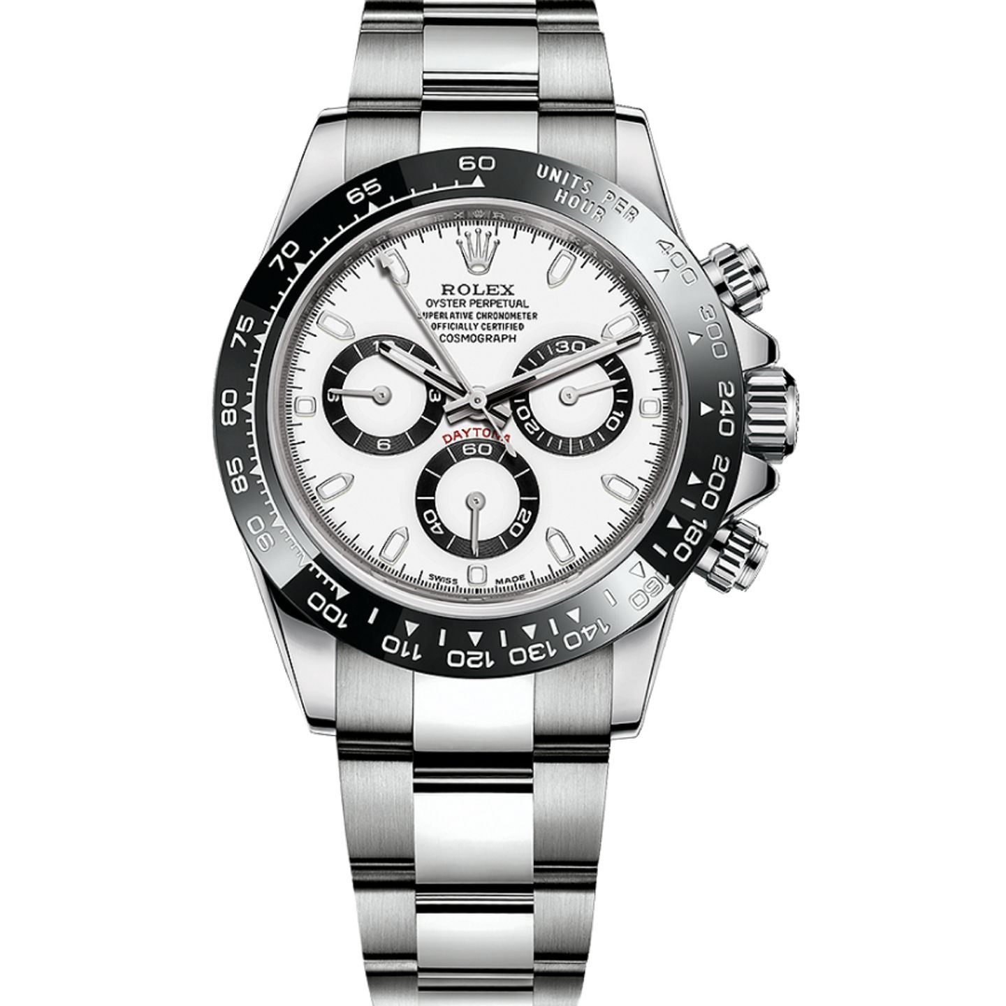 Rolex Daytona 116500LN (Onbekend (willekeurig serienummer)) - Wit wijzerplaat 40mm Staal (1/8)