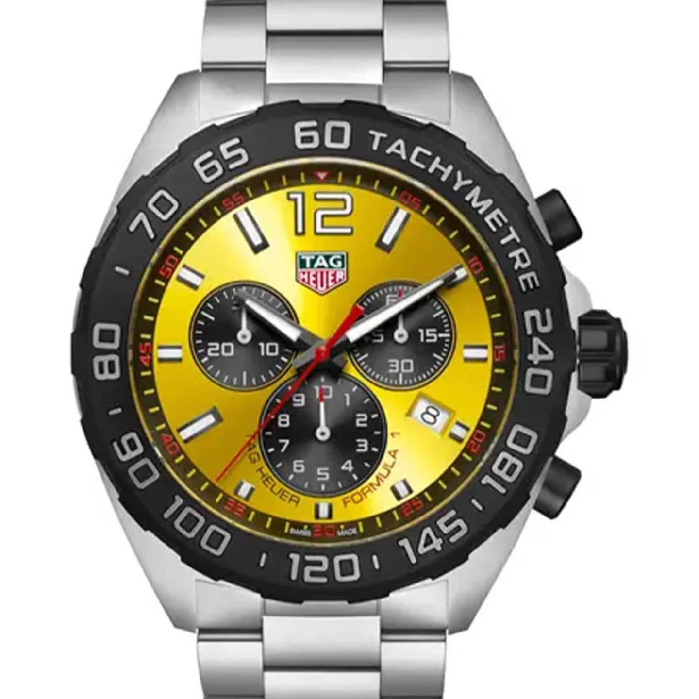 TAG Heuer Formula 1 Quartz CAZ101AM.BA0842 (2024) - Geel wijzerplaat 43mm Staal (1/3)