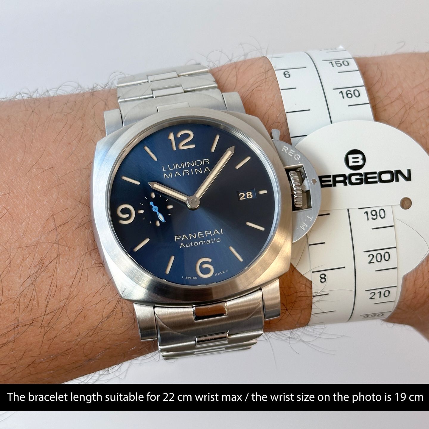 Panerai Luminor Marina Automatic PAM01058 (2019) - Blue dial 44 mm Steel case (2/8)