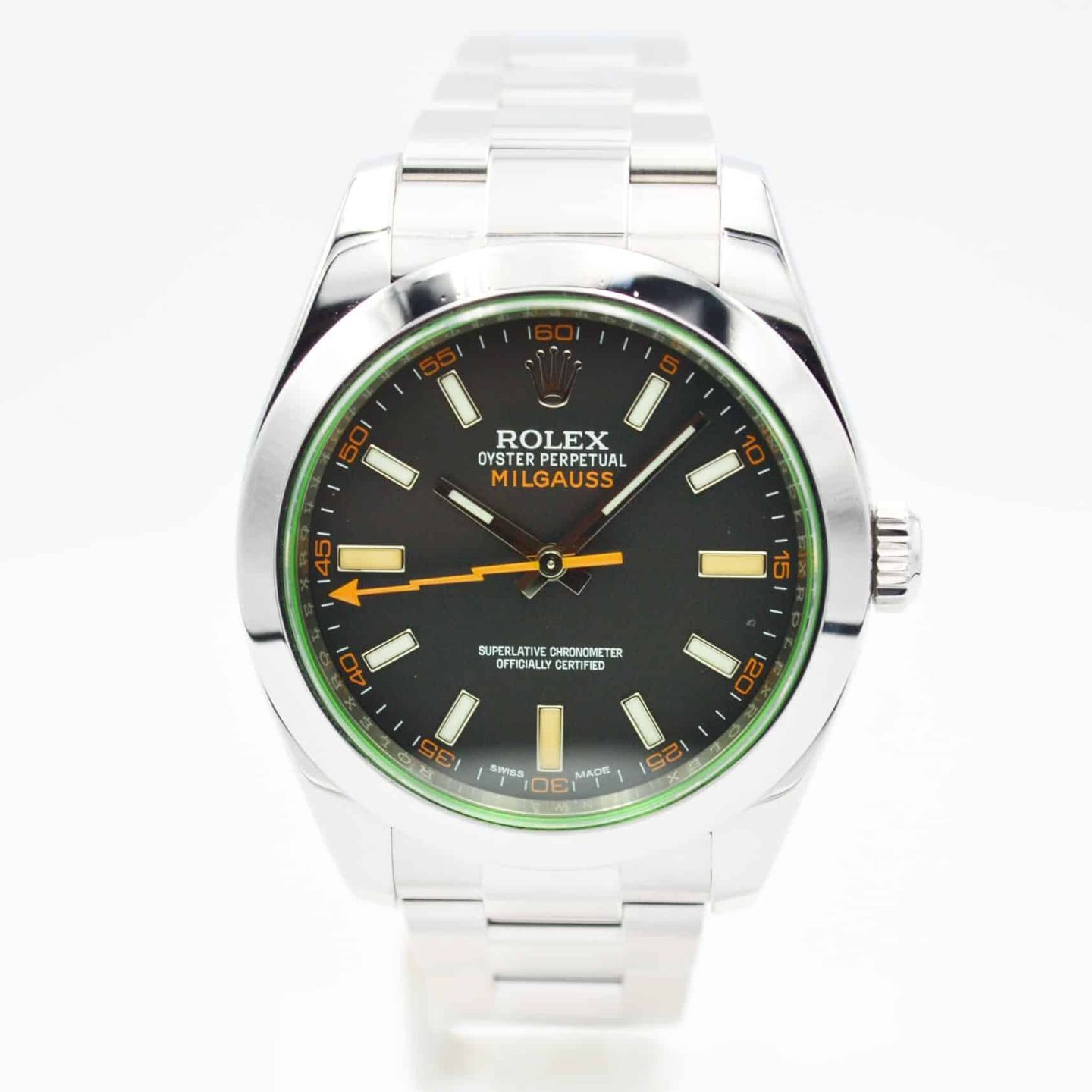 Rolex Milgauss 116400GV (2019) - 40mm Staal (1/7)