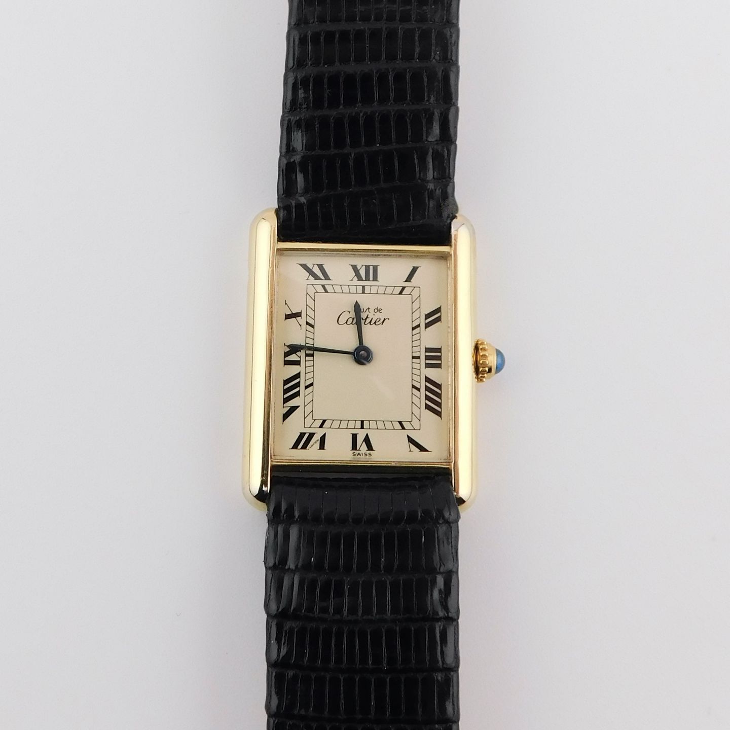 Cartier Tank Vermeil 590005 (1990) - Beige wijzerplaat 23mm Zilver (2/4)
