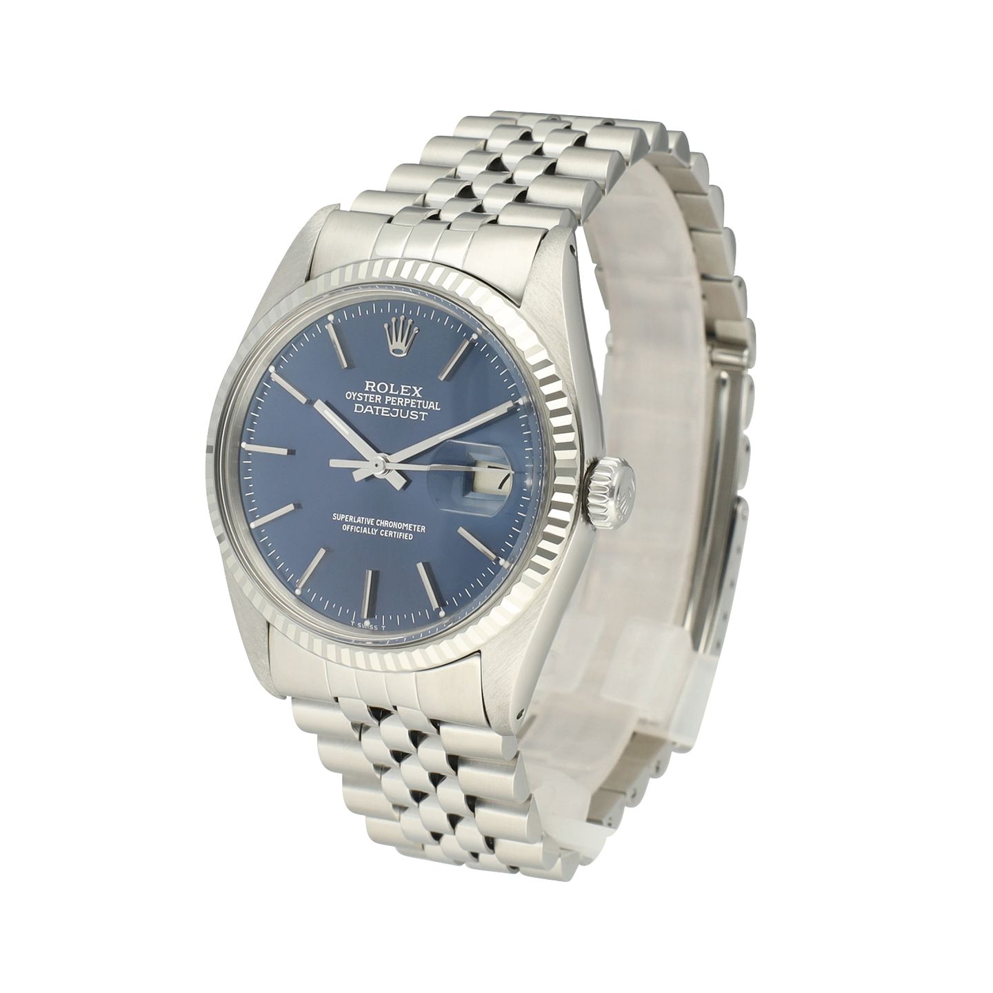 Rolex Datejust 36 16014 (1985) - Blauw wijzerplaat 36mm Staal (4/8)