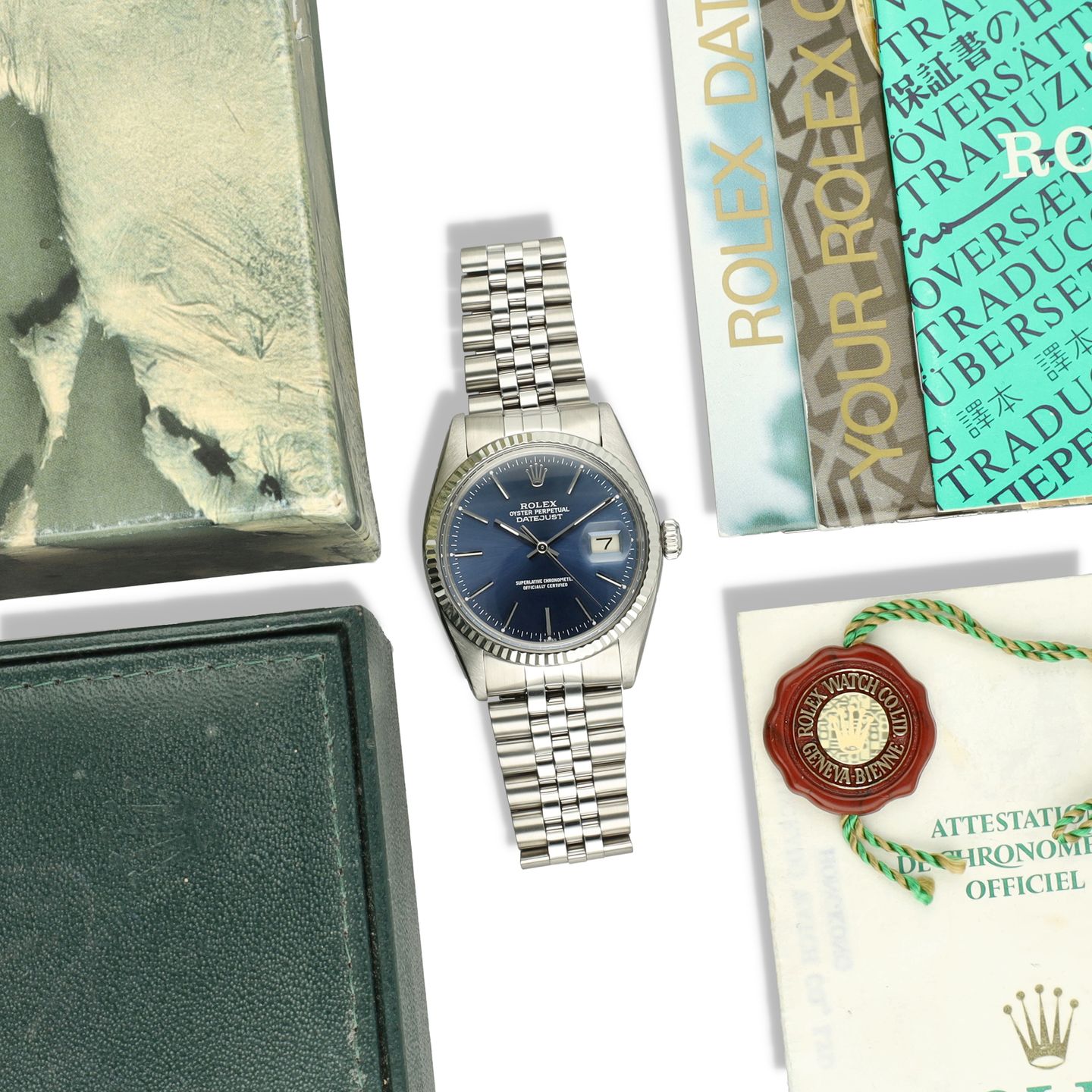 Rolex Datejust 36 16014 (1985) - Blauw wijzerplaat 36mm Staal (8/8)