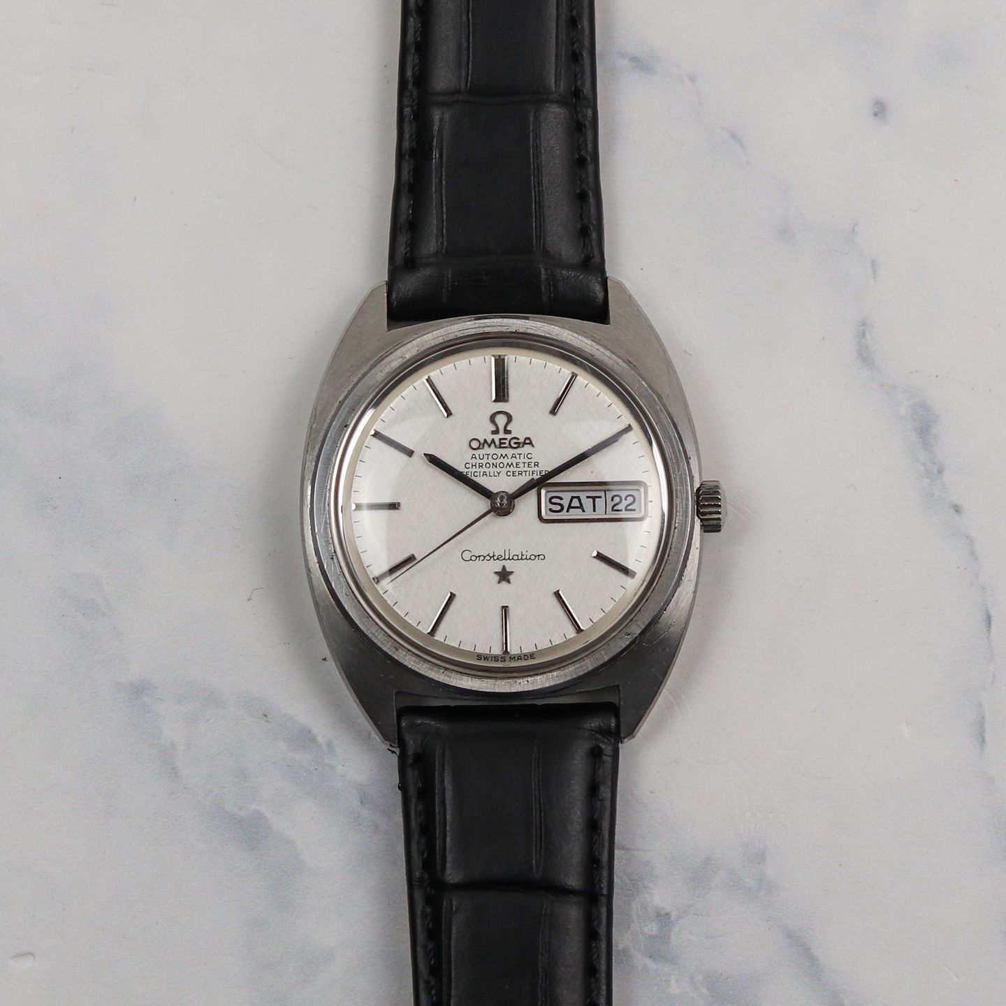 Omega Constellation Day-Date 168.019 (1969) - Grijs wijzerplaat 35mm Staal (1/4)