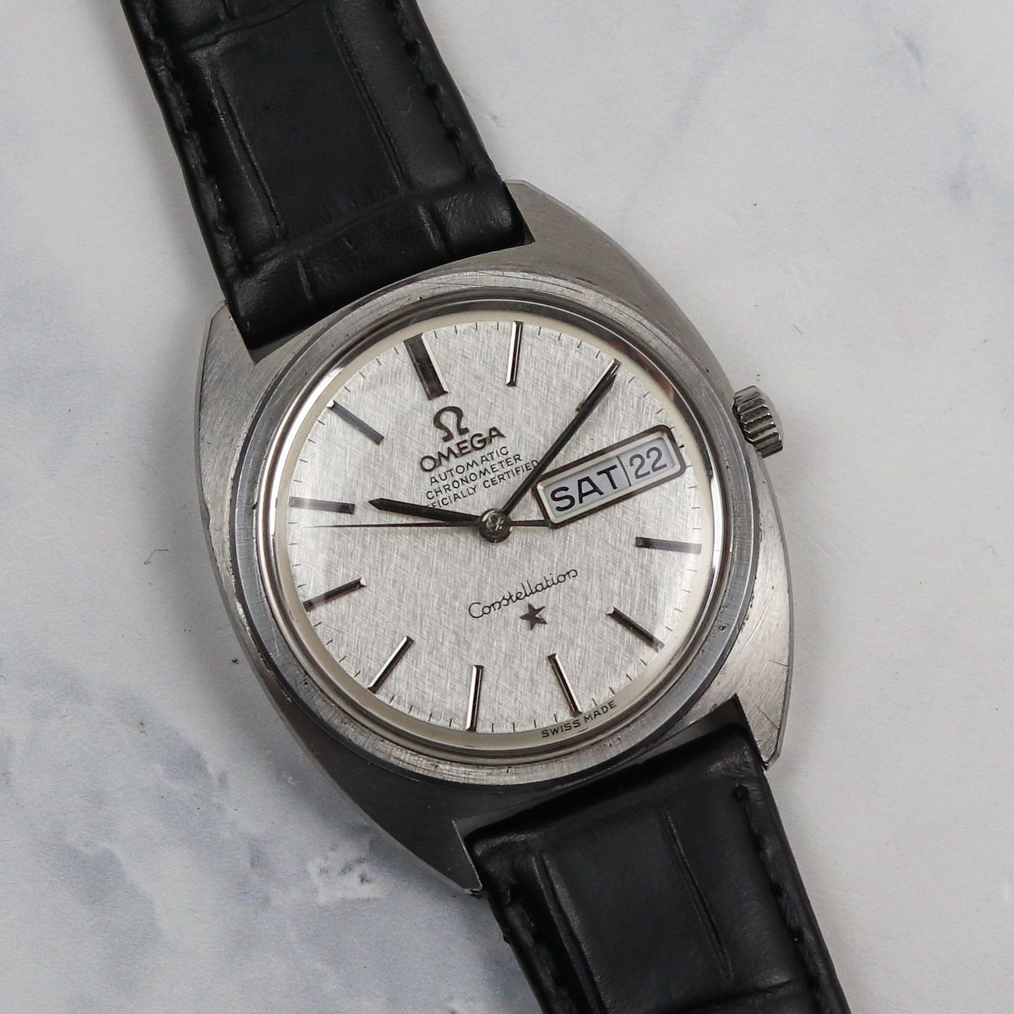 Omega Constellation Day-Date 168.019 (1969) - Grijs wijzerplaat 35mm Staal (2/4)