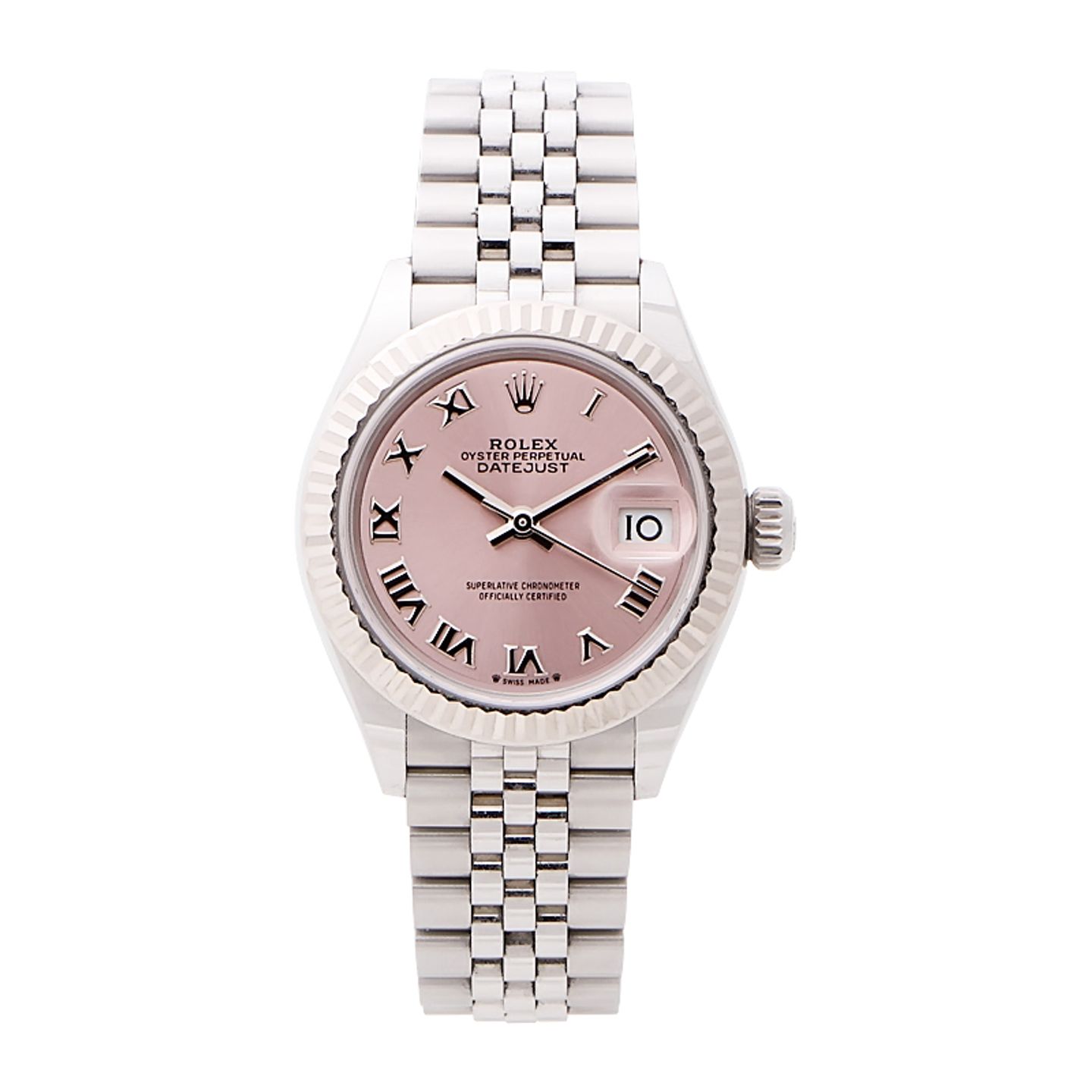 Rolex Lady-Datejust 279174 (2023) - Pink dial 28 mm Steel case (1/4)