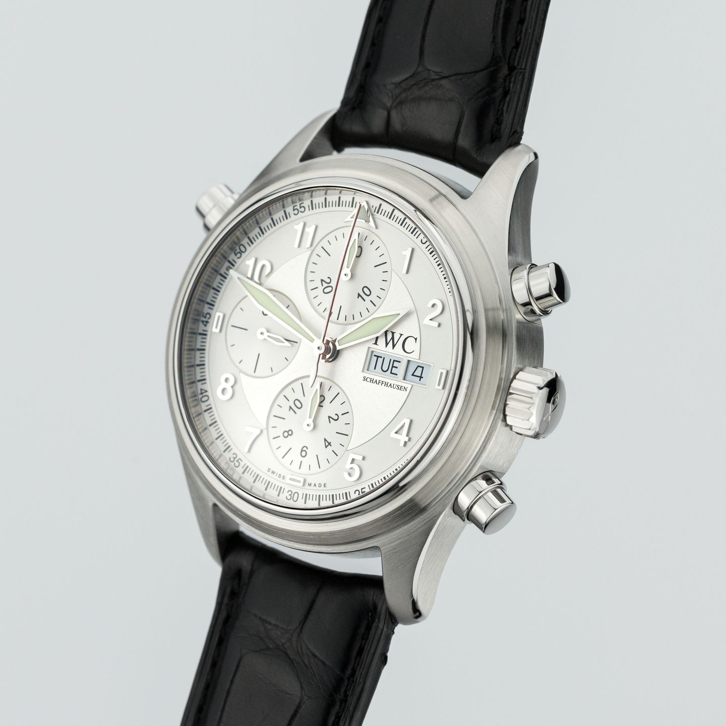 IWC Pilot Spitfire Chronograph IW371343 (Unknown (random serial)) - Silver dial 42 mm Steel case (3/7)