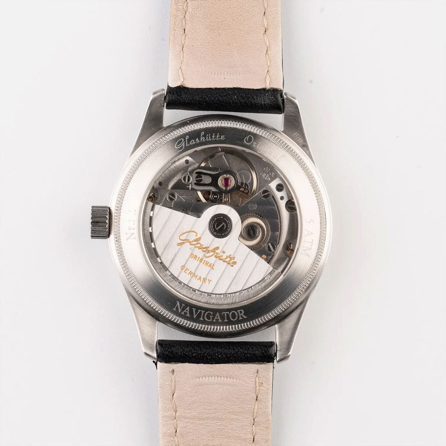 Glashütte Original Navigator 1-10-33-08-07-04 (1997) - Black dial 36 mm Steel case (2/8)