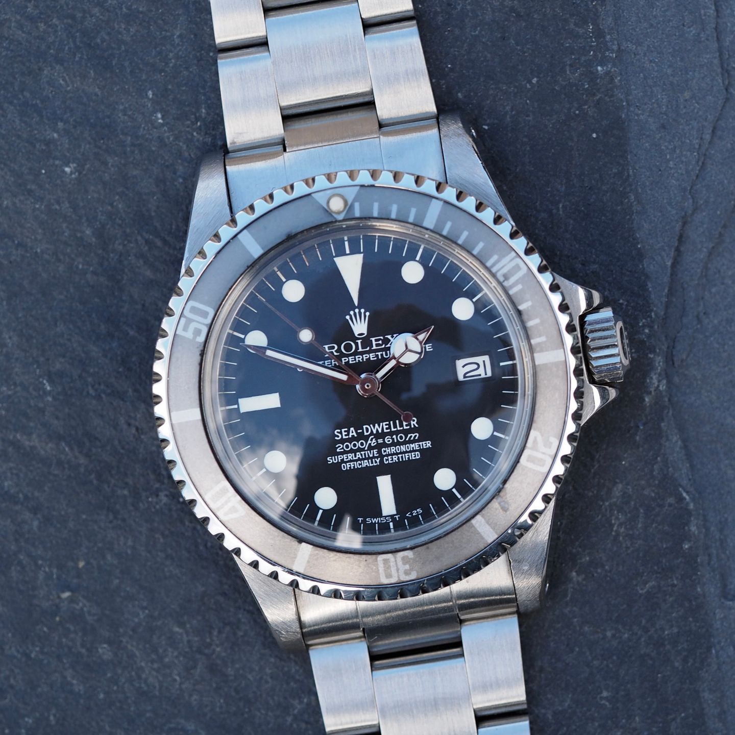 Rolex Sea-Dweller 1665 (1979) - Zwart wijzerplaat 40mm Staal (3/8)