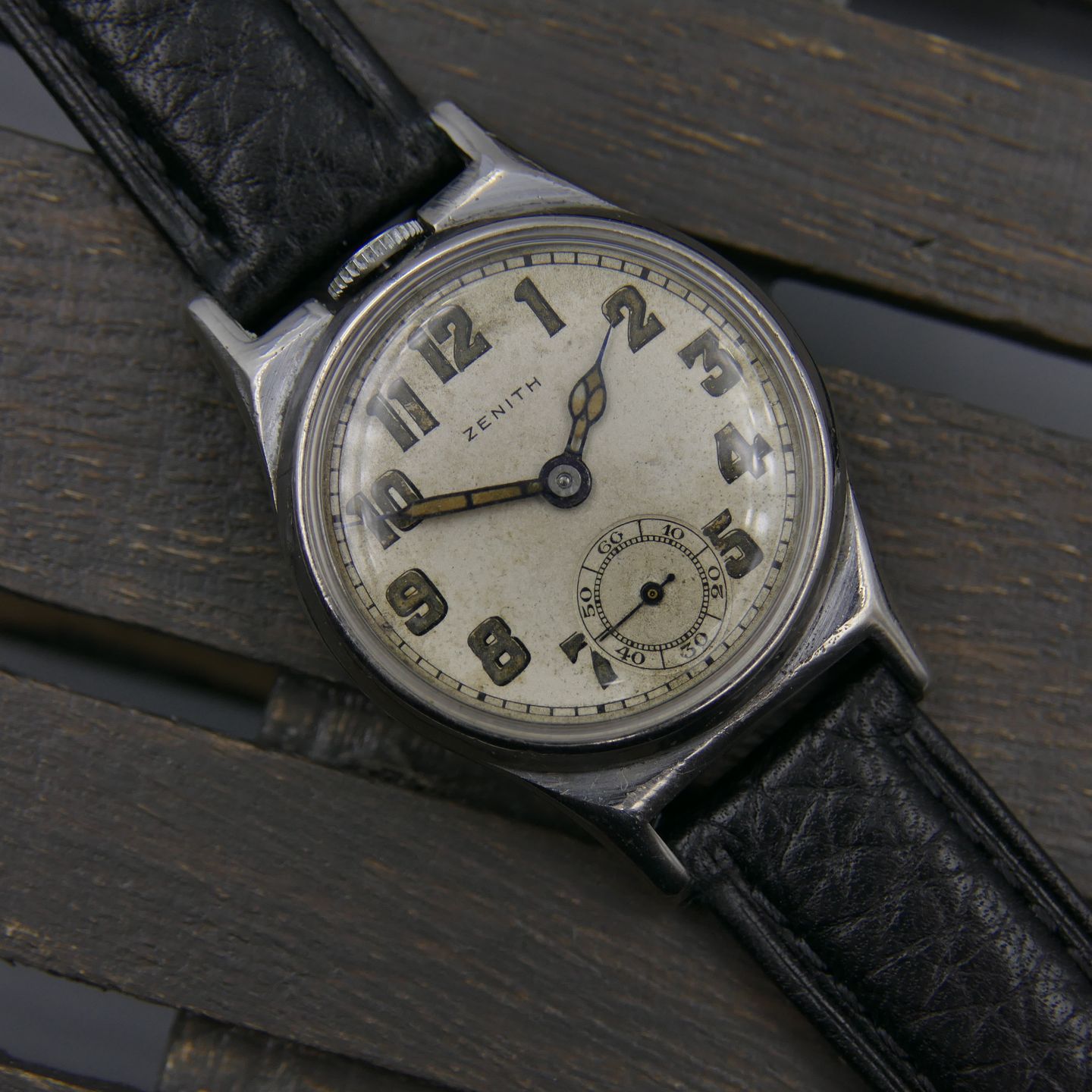 Zenith Vintage 30's vintage watch mens Zenith lépine windingcrown at 12 cal. 12''' RARE (1930) - Unknown dial 40 mm Steel case (1/8)